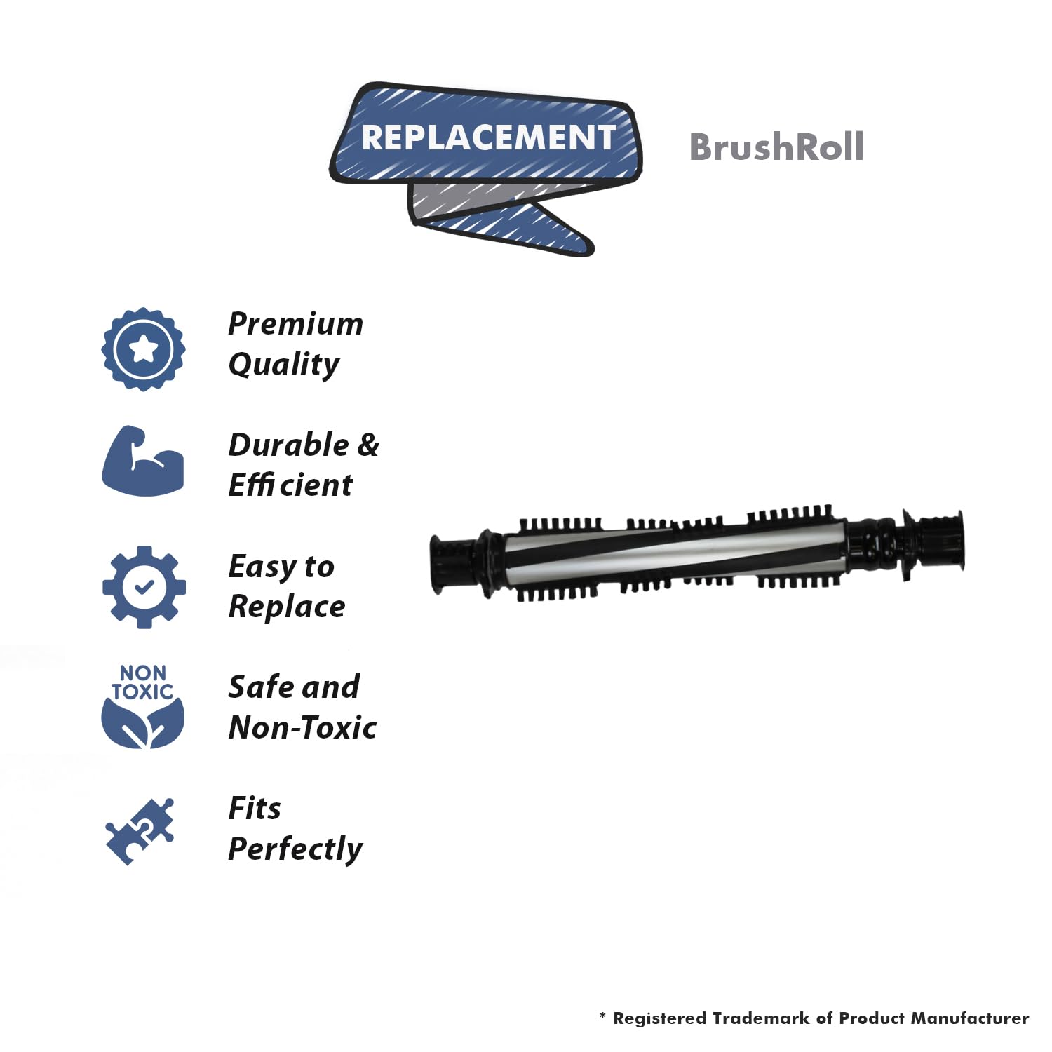 Topvacuumparts Replace Part Euro Pro For 788Hb, Fm788Hc Brushroll With Part Number 01033FS