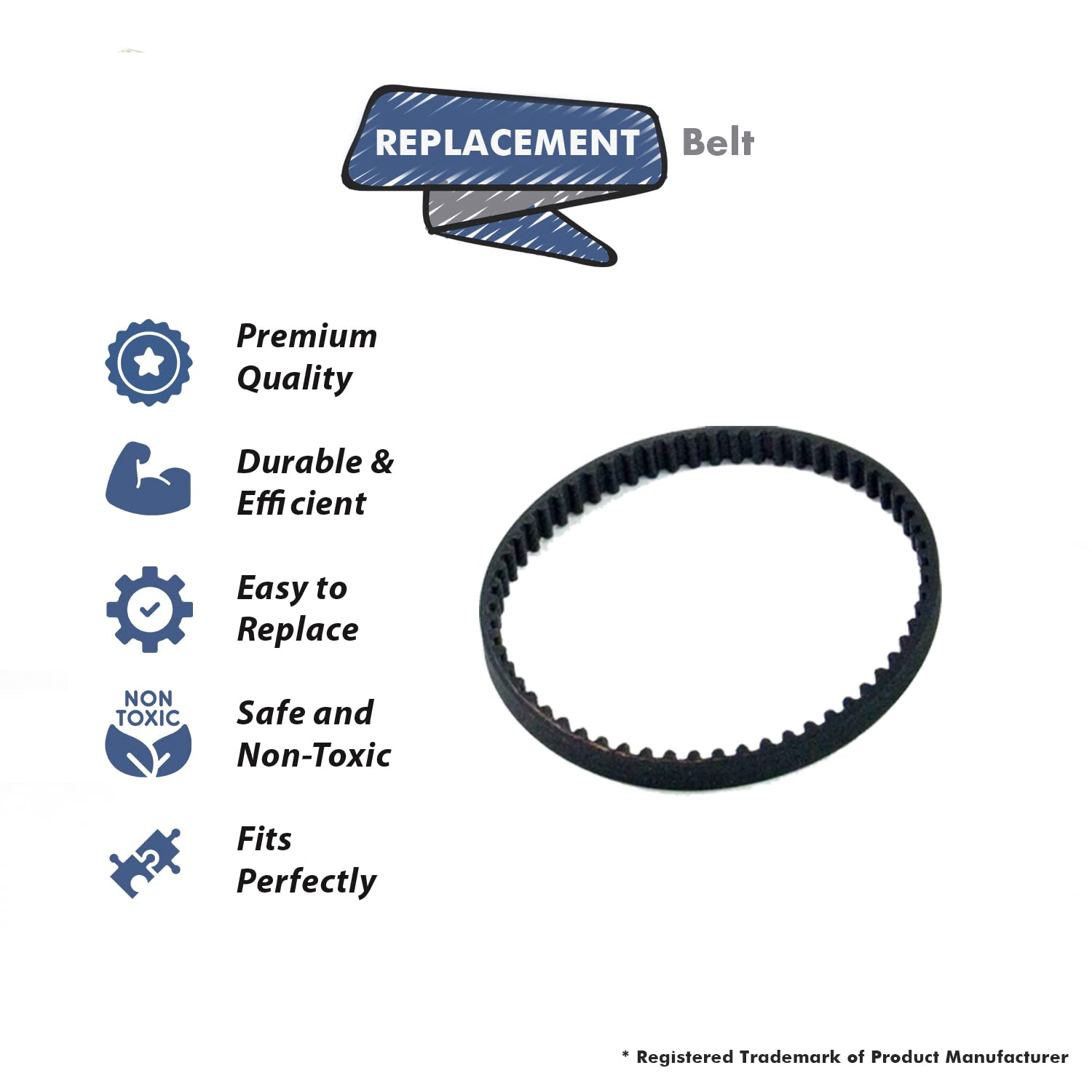 Topvacuum Replacement for Bissell Upright Carpet Cleaners 1 Belt Round And Grooved # compare to part 0150621