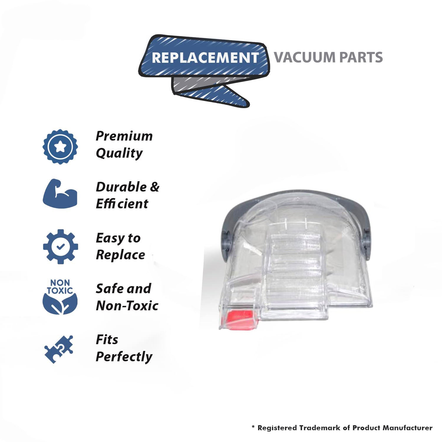 Topvacuumparts Replacement Part For Bissell 1697, 1698 Proheat Vacuum Cleaner Tank Lid Assembly # compare to part 0154439