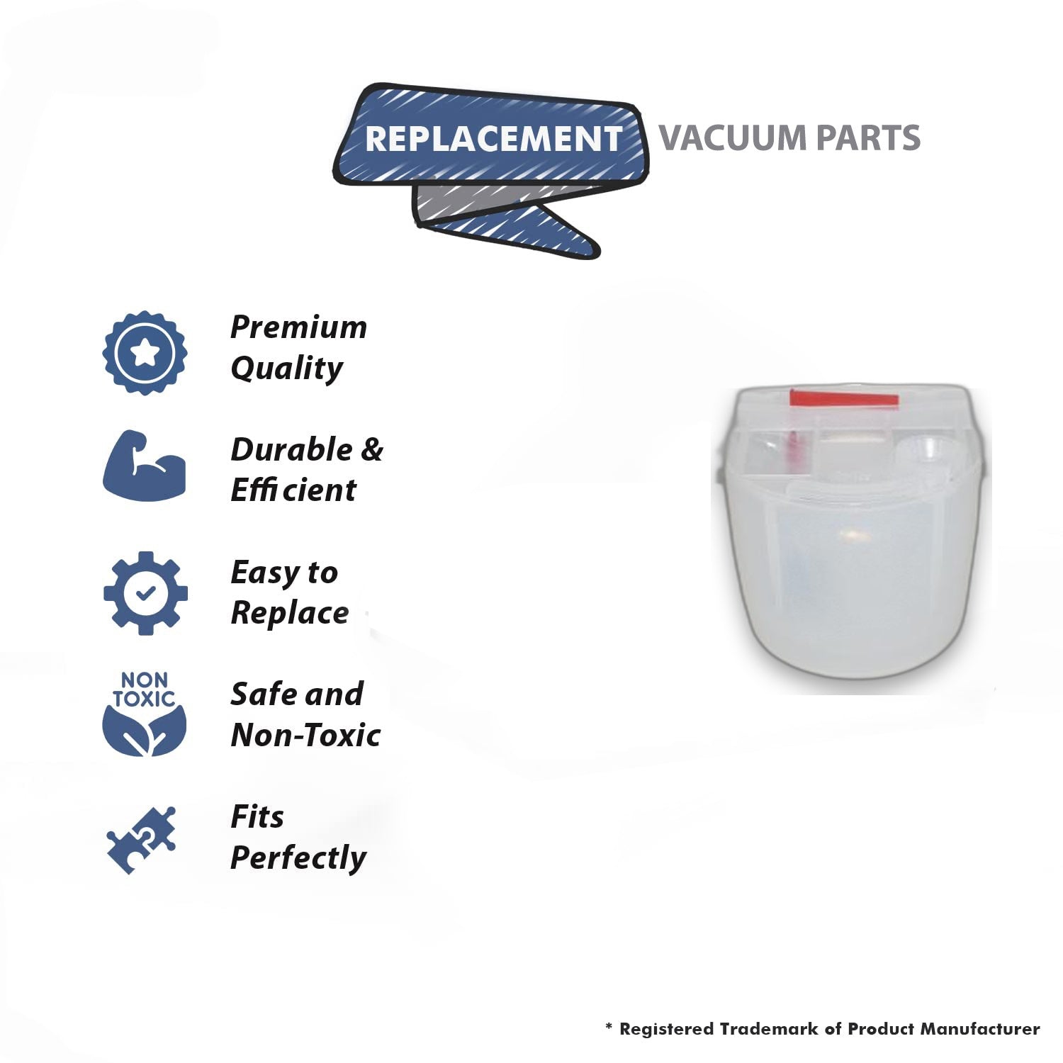 Topvacuumparts Replacement Part For Bissell Vacuum Bottom Tank for Fit Model 89108, 8806M, 8806D, 89104, 8910, 89101, 89102, 89103