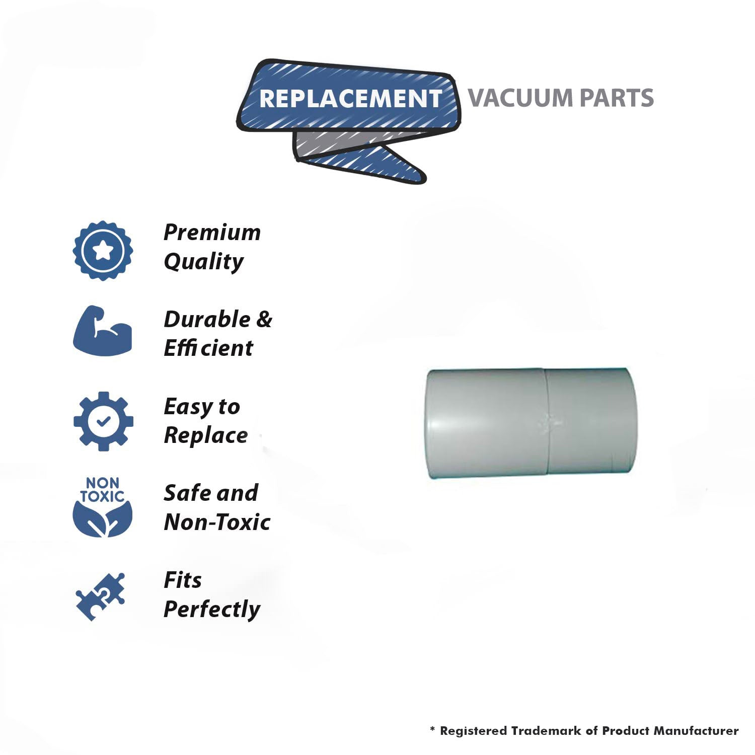 Topvacuumparts Universal Vacuum Hose Cuff Attachment Converter from 1 1/2 inch to 2 inch, Crushproof Hose Cuff