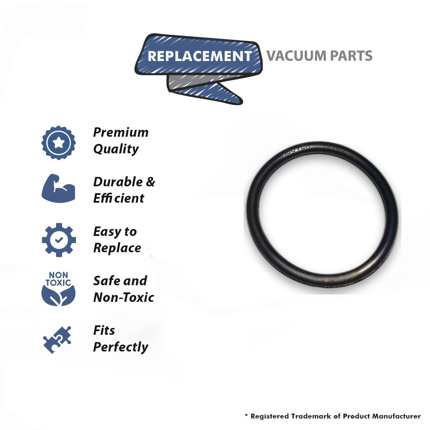 Topvacuumparts Replacement Part for Hoover Lightweight Commercial Vacuum Belt 2Pk # Compare to Part 044783AG