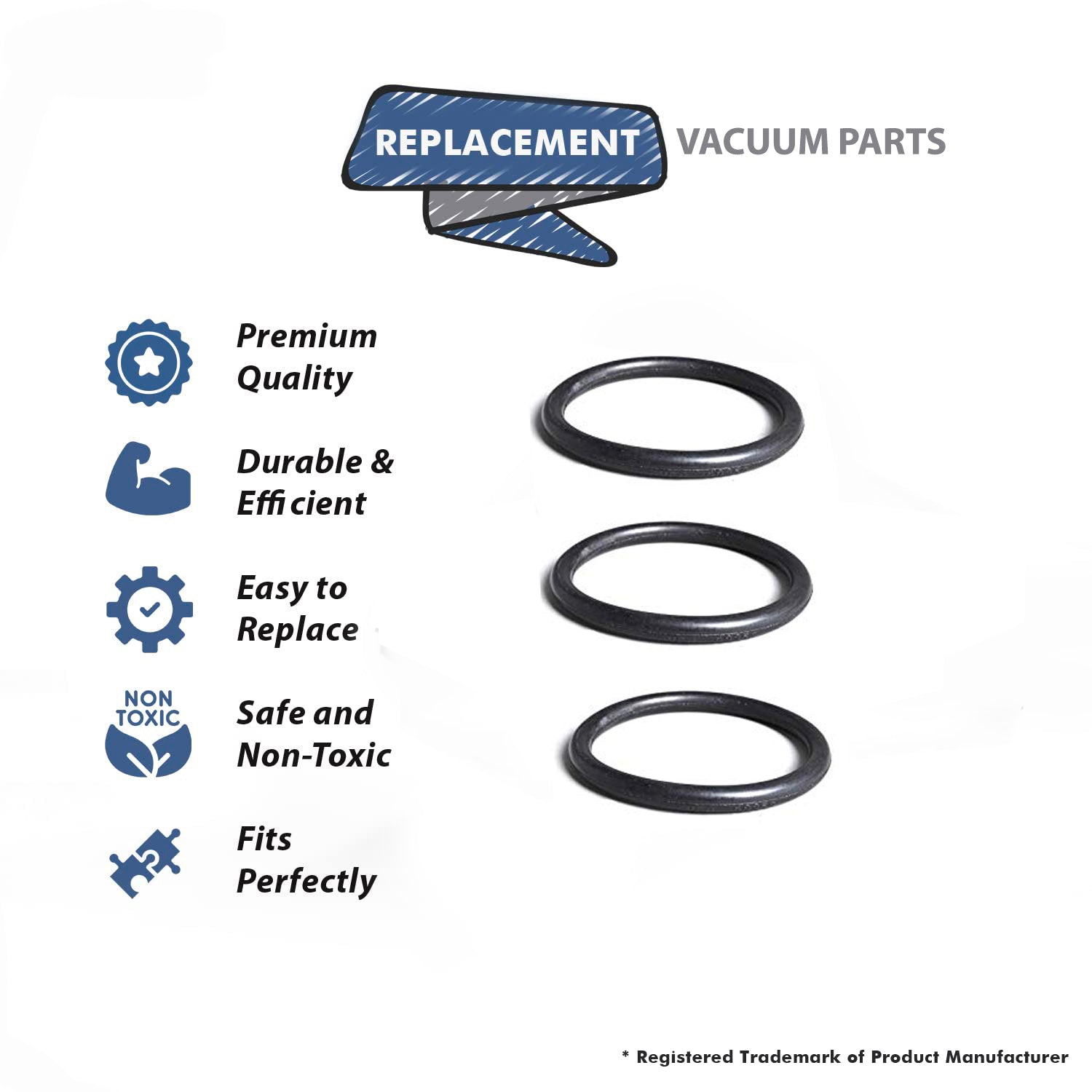 Topvacuumparts Replacement Part for Hoover 91, 918, Convertible Vacuum Cleaner Round Belt 3Pk # Compare to Part 049258AG