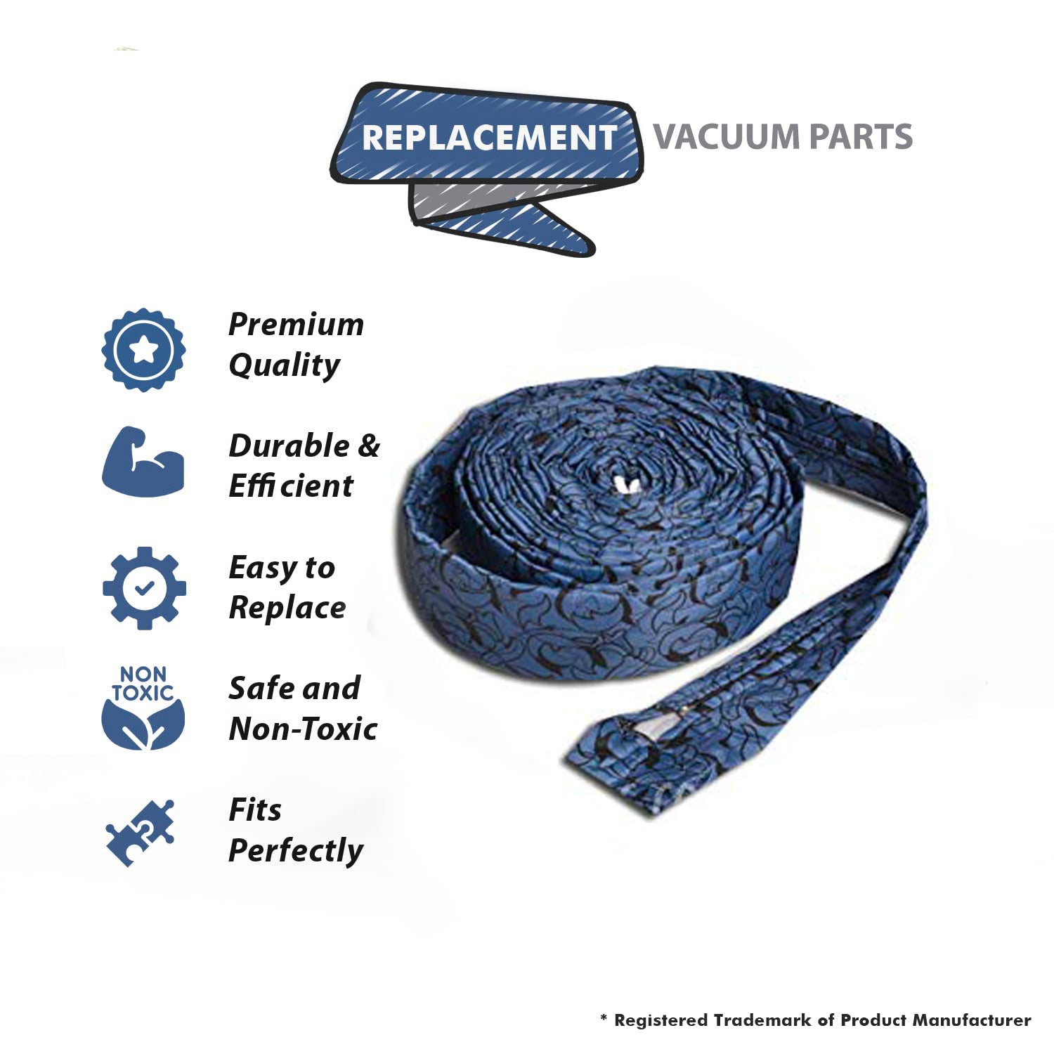 Topvacuumparts Replacement Part For Fit All Central Vac Central Vac Vacuum Cleaner Gray 30ft Quilted Hose Sock w/Zipper # compare to part 06-1030-06