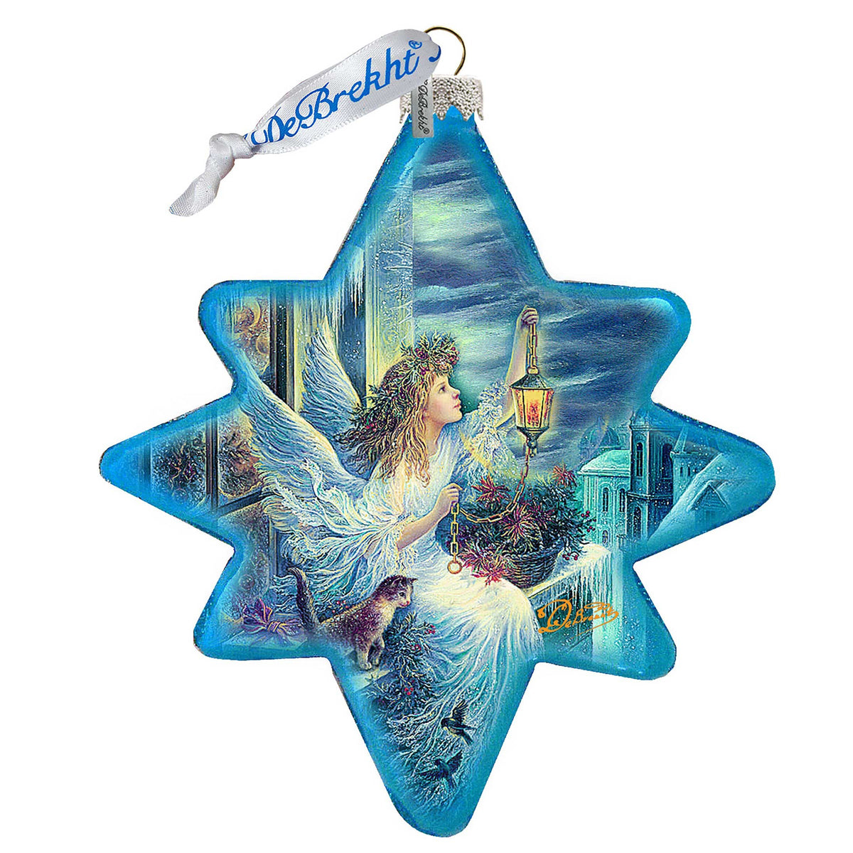 Lighting the Way North Star Glass Ornament by Strelkina at G. DeBrekht - Christmas Decor - 755-042