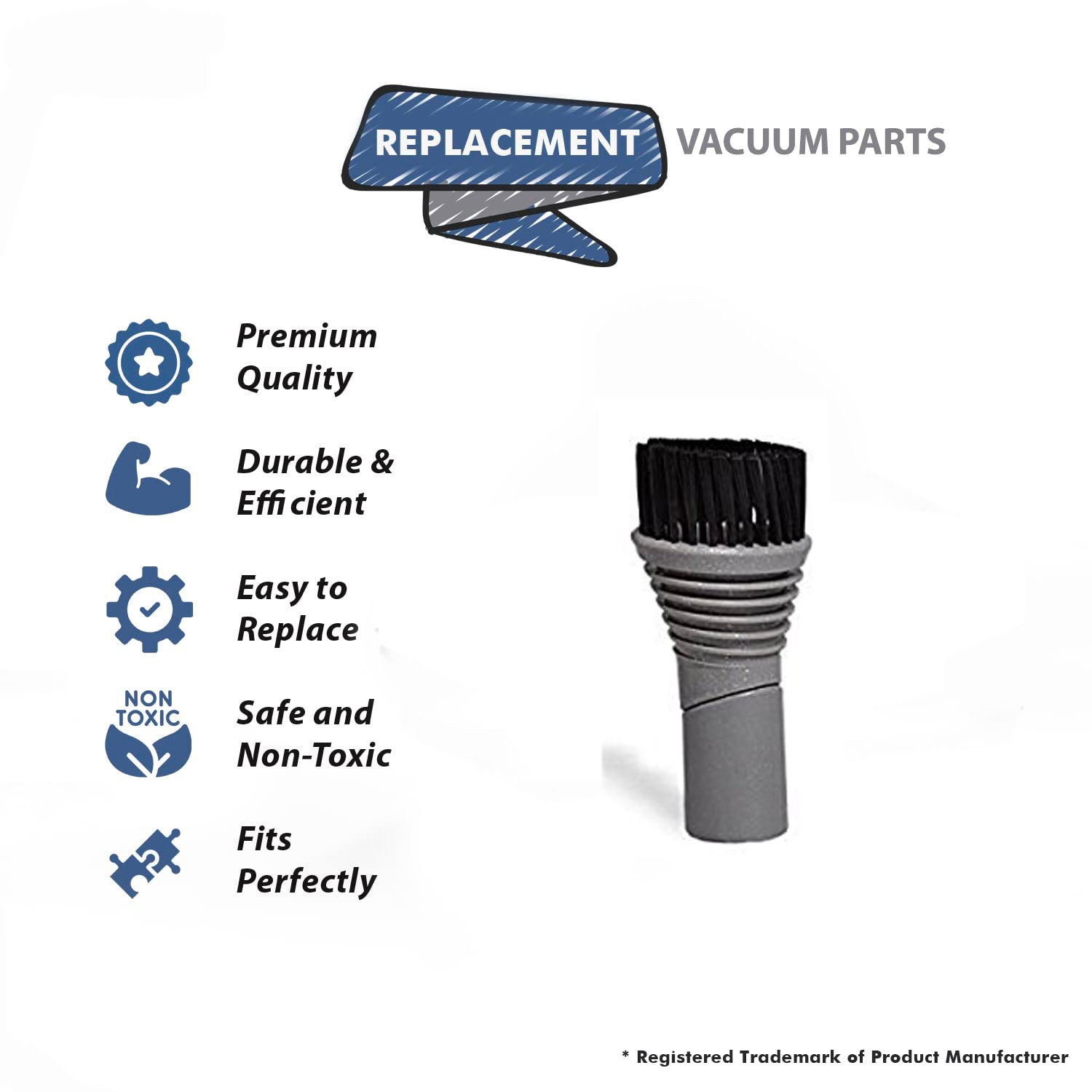 Topvacuumparts Replacement Part For Part For Dyson DC07 Bagless Upright Vacuum Dust Brush Attachment # compare to part 10-1600-02