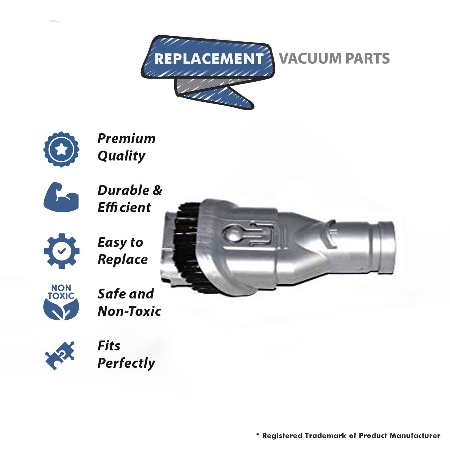 Topvacuumparts Replacement Part For Dyson DC16, 24,31,34,35,44,56 Vacuum Cleaner Combo Tool Dust Brush # compare to part 10-1605-05