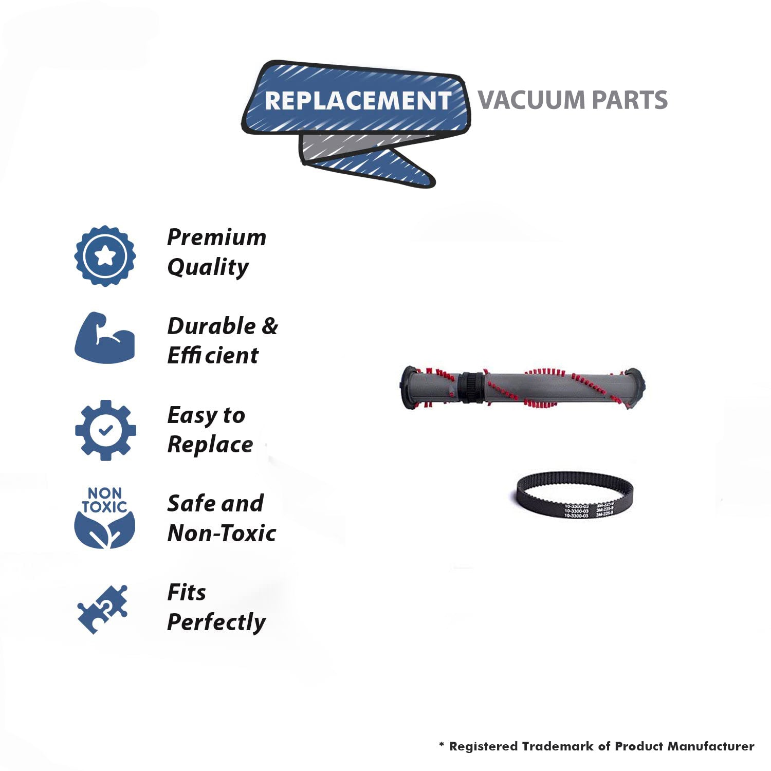Topvacuumparts Replacement Part For Dyson DC17 Animal Upright Vacuum Geared 1 Belts Ext Life # compare to part 10-3300-03