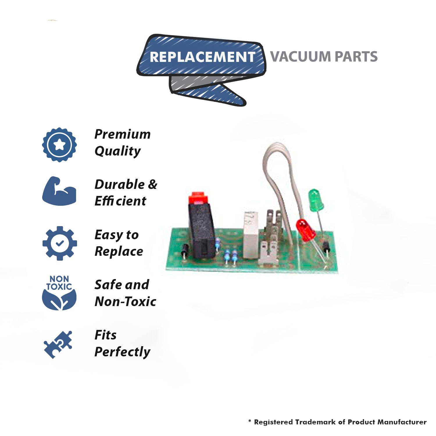 Topvacuumparts Replacement Part For Wessel Werks EBK340 Vacuum Cleaner Power Nozzle Circuit Board # compare to part 10.9011.314