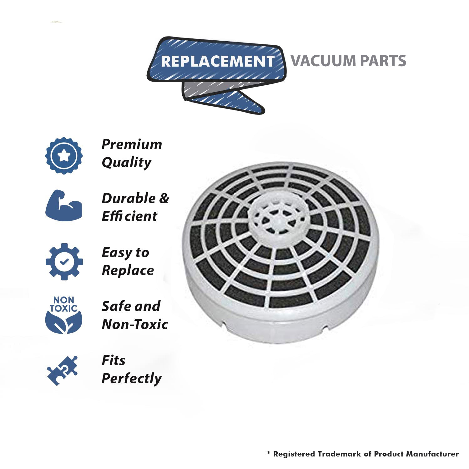 Topvacuumparts Replacement Part For Proteam Aviation Vac Backpack Vacuum Cleaner Foam Dome Filter # compare to part 100030