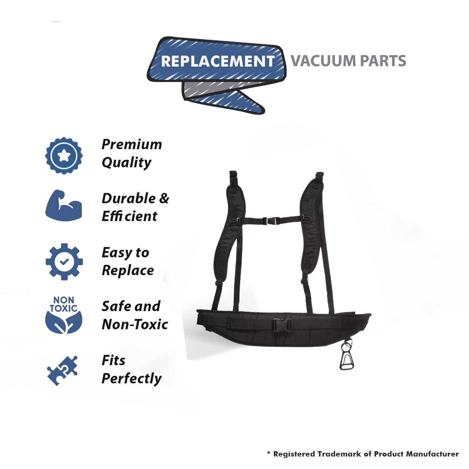 Topvacuumparts Replacement For Proteam Super Coach Back pack Shoulder Strap Complete with Harness # Compare to Part 100354