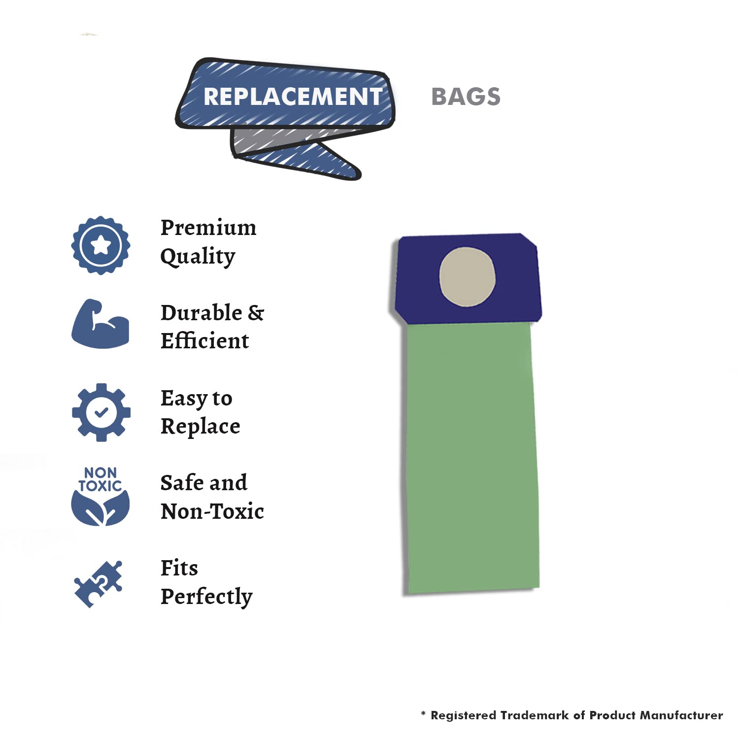 Topvacuumparts Replacement Part For ProTeam Upright Vacuum Bags Combo Pack - 3 Packs (30 bags) # Compare to Part 103483