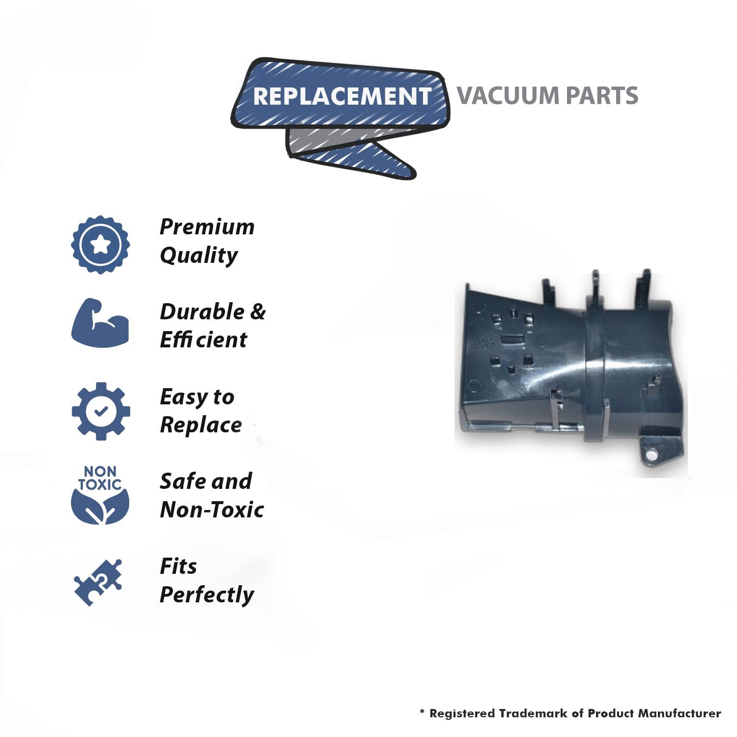 Topvacuumparts Replacement For Proteam Vacuum Nozzle Air Duct Cover Fit 1500, 1200XP Hepa, 1500XP Hepa # compare to part 104224