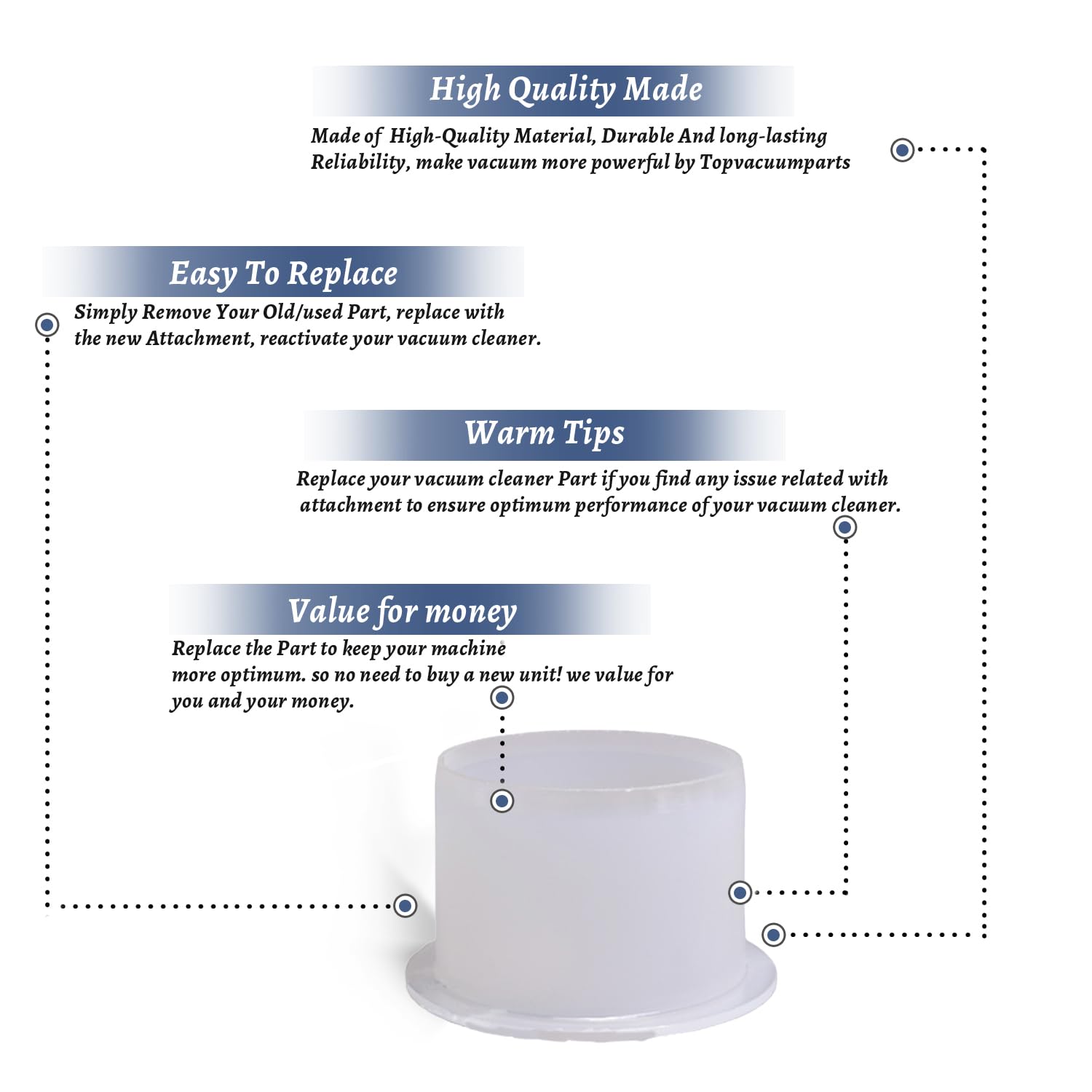 Topvacuumparts Replacement Part For Proteam 500 AIR Duct Hose Vaccum Cleaner # compare to part 104227