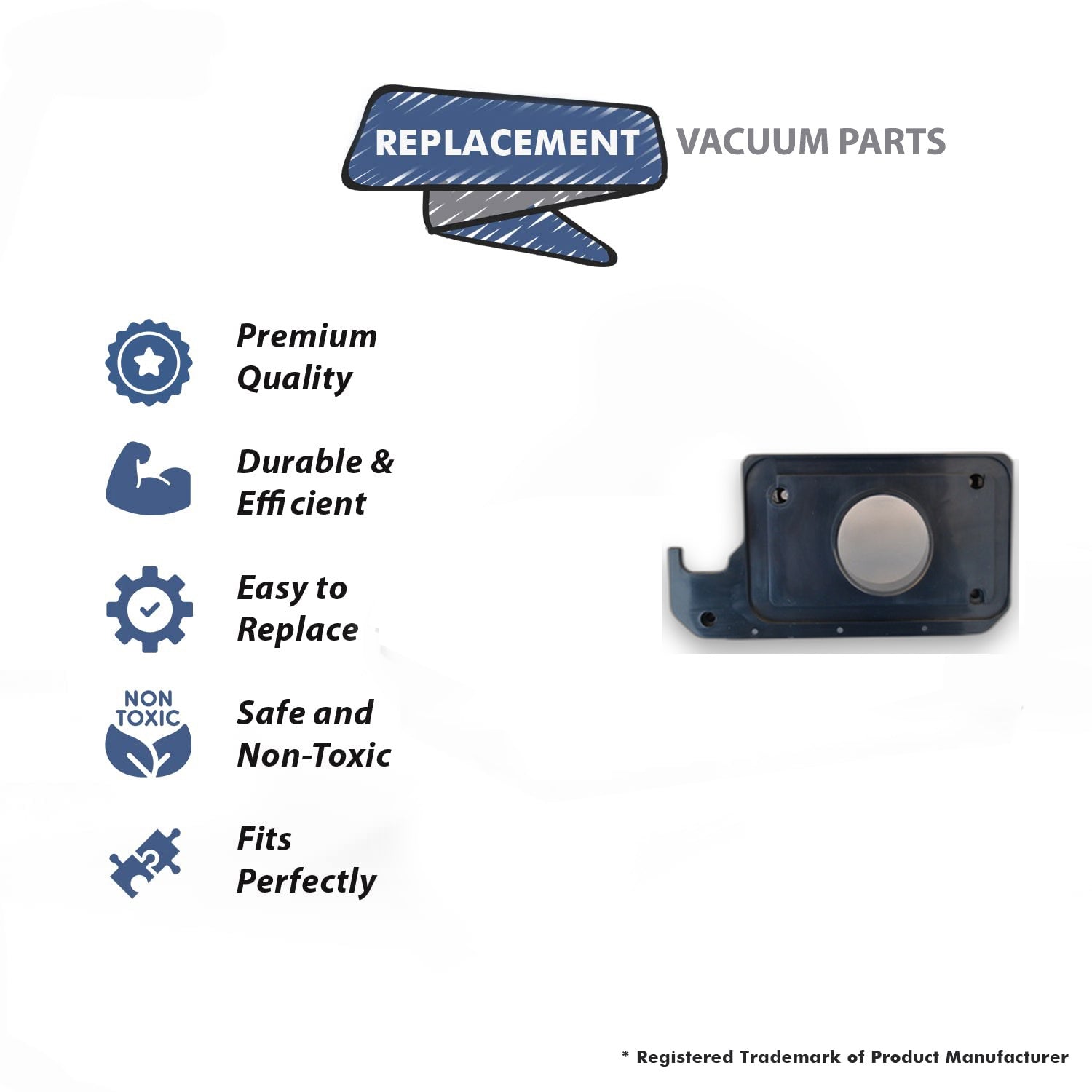 Topvacuumparts Replacement For Proteam Vacuum Bag Cover Nozzle Plate Fit 1500XP, 1200XP, 15XP, 1500XP Hepa, 1200XP Hepa # compare to part 104239