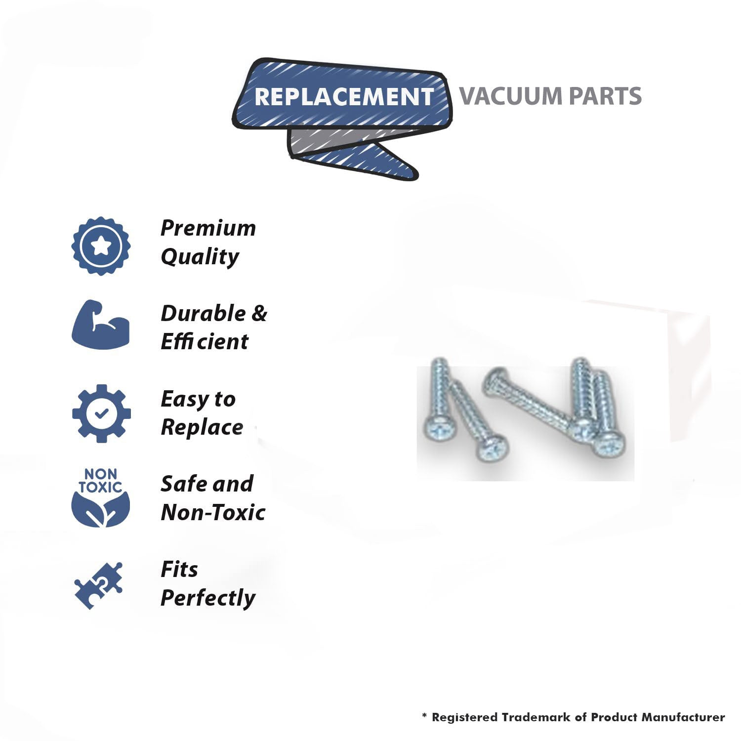 Topvacuumparts Replacement Part For Proteam Vacuum Cleaner 4.2MMX19MM Power Head 3pk Screw # compare to part 104495