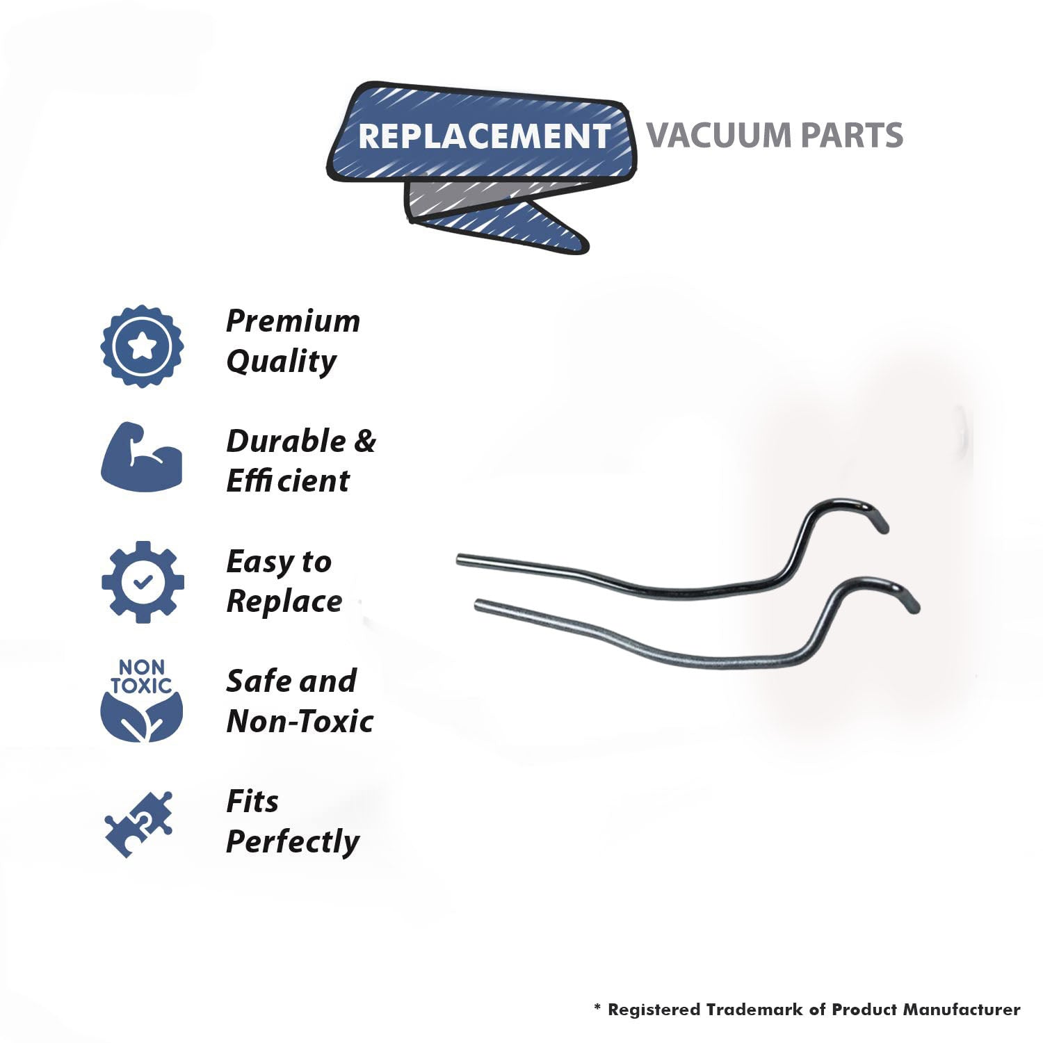 Topvacuumparts Replacement Part For Proteam, 1500XP Vacuum Cleaner Formed Wire Brace 2pk # compare to part 104500
