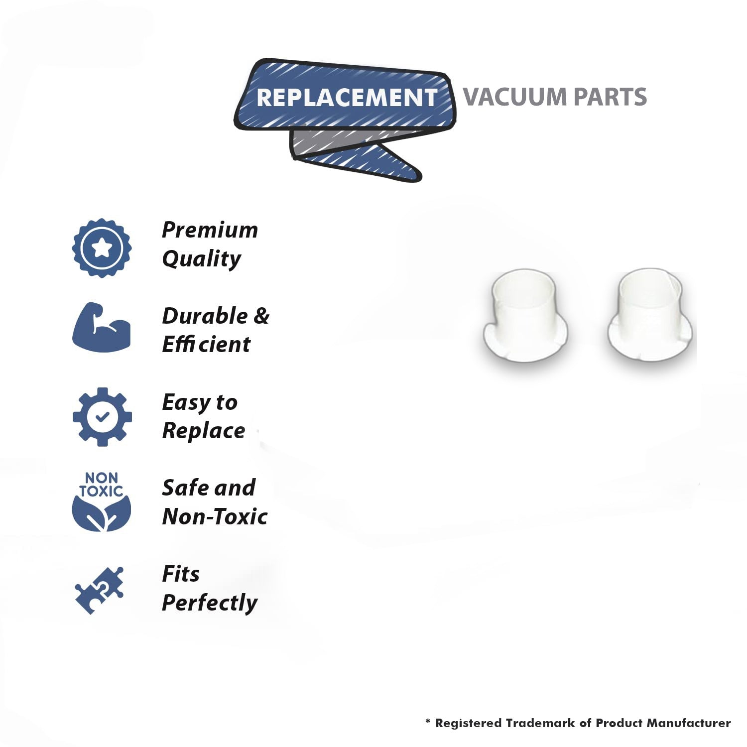 Topvacuumparts Replacement For Proteam Vacuum Pivot Bearing 2pk Fit 1500, 15XP, 1200XP, 1500XP, 1200XP Hepa, 1500XP Hepa# compare to part 104504