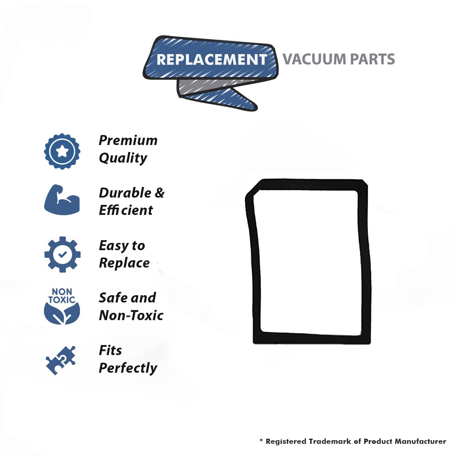 Topvacuumparts Replacement For Proteam Vacuum Bag Housing Seal Fit 15XP, 1500, 1500XP, 1200XP, 1500XP Hepa, 1200XP Hepa # compare to part 104738