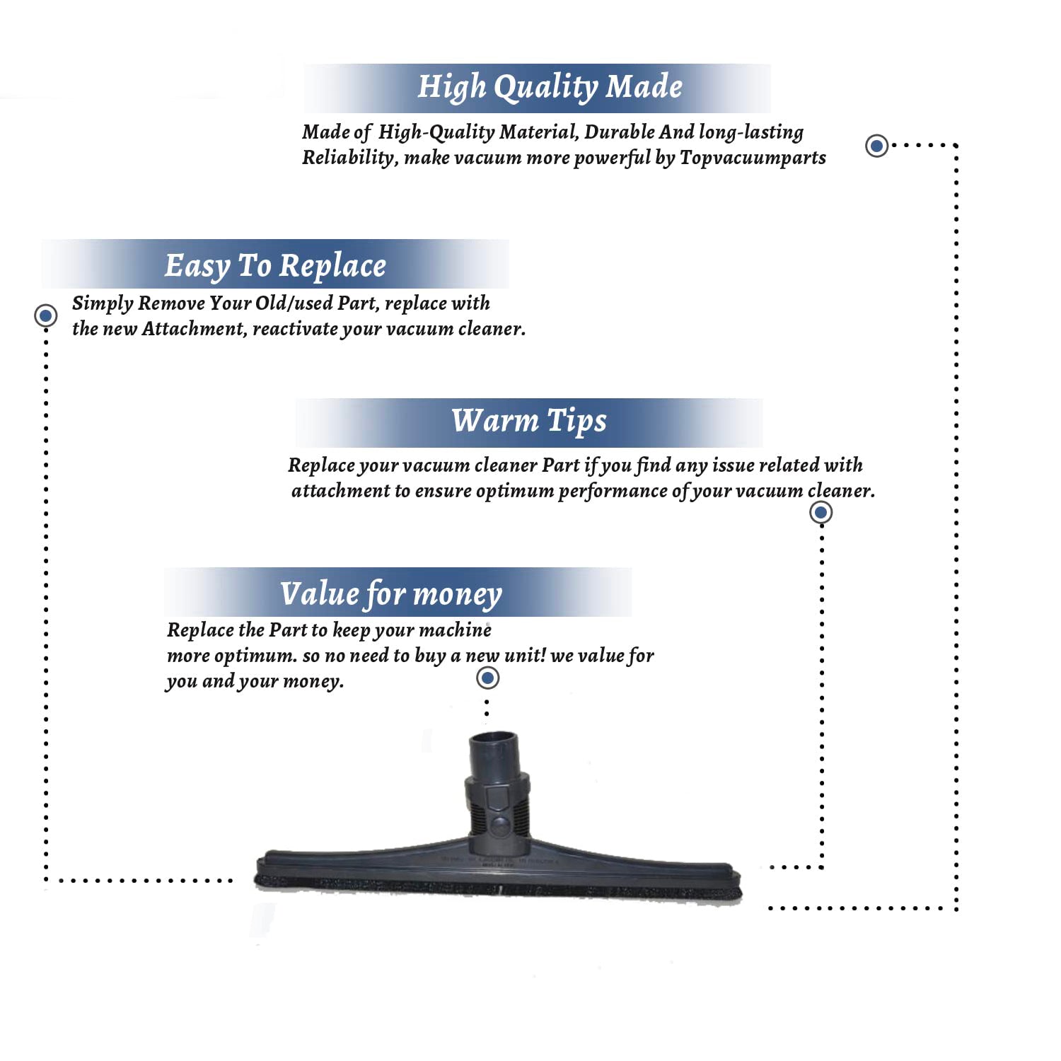 Topvacuumparts Replacement Part For Proteam - 18''X 1 1/2 ' Sidewinder Vacuum Cleaner Floor Brush # Compare To Part 105692