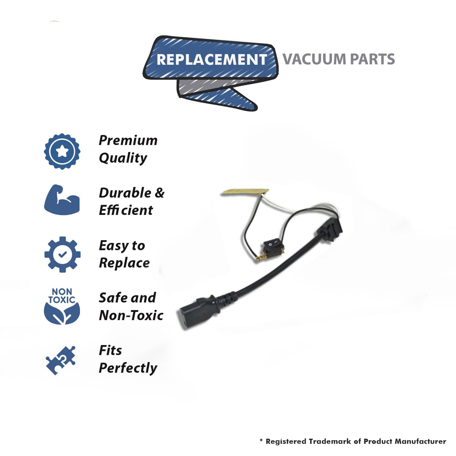 Topvacuumparts Replacement Part For Proteam Switch Repair Kit electric hose for Sierra, Tailvac,and Proteam Canisters # Compare to part 106413