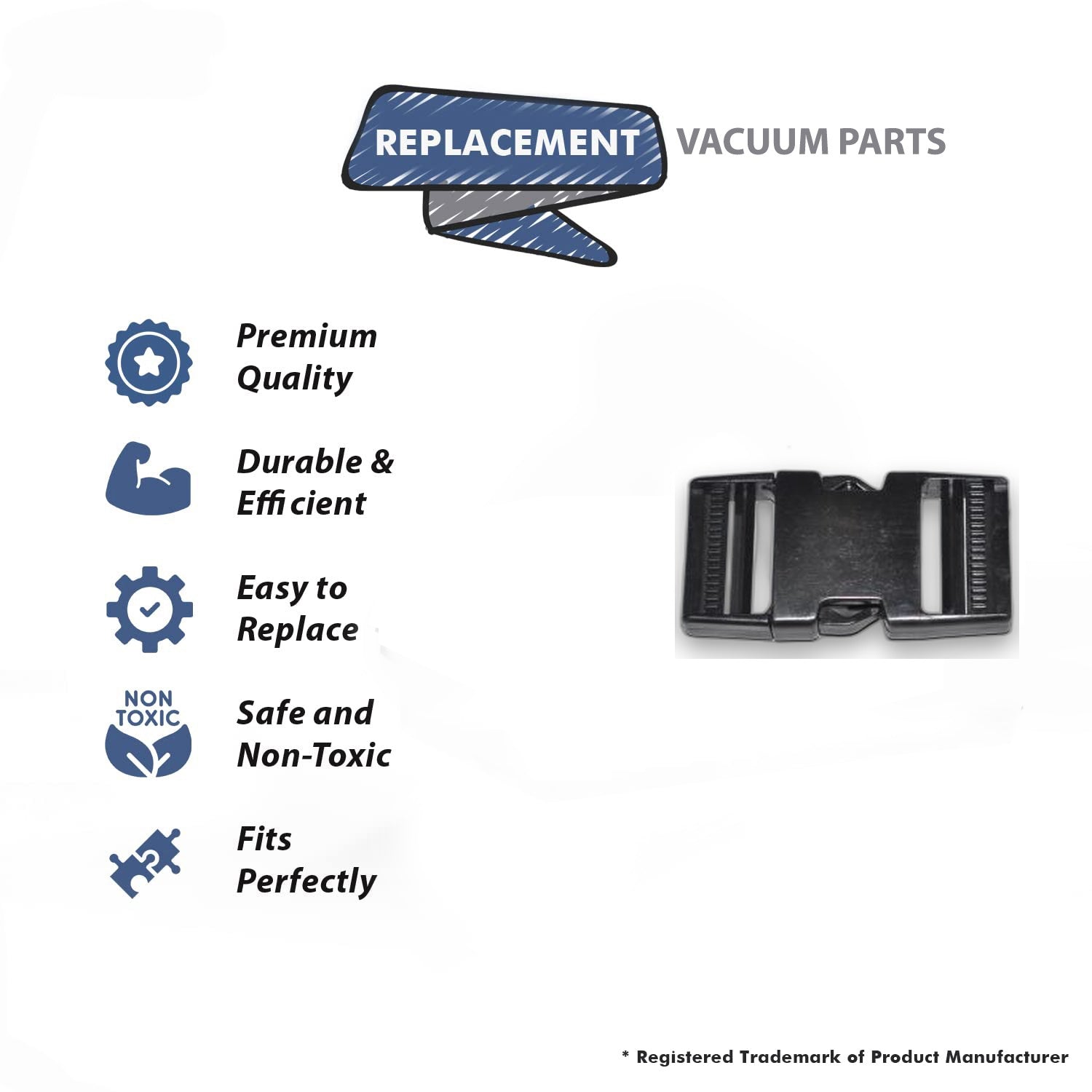 Topvacuumparts Replacement Part For Proteam Vacuum Waist Buckle Set for Fit Model ProVac FS 6 Super CoachVac # compare to part 106719