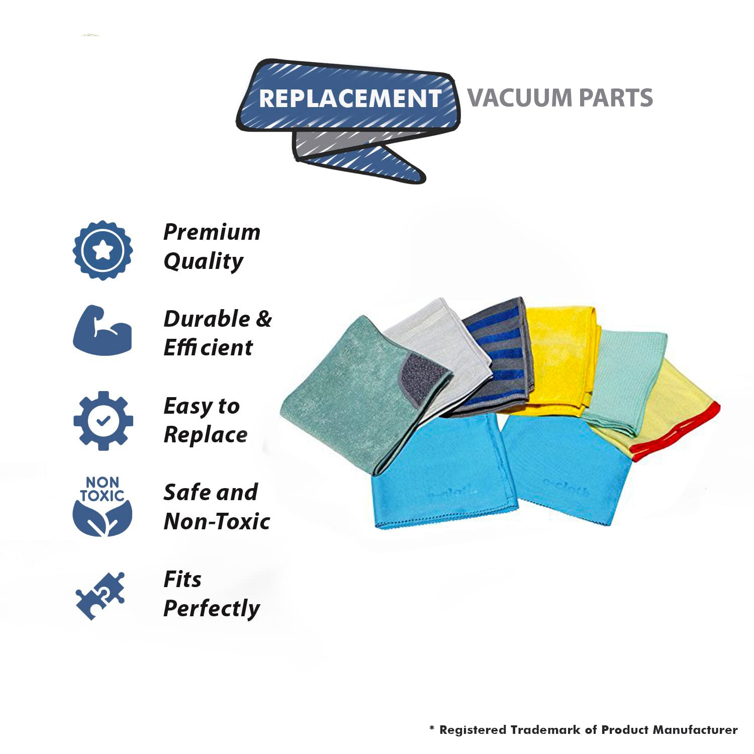 Topvacuumparts Replacement Part for Home Cleaning Set 8 Cloth Polishes All Hard # Compare to Part 10903