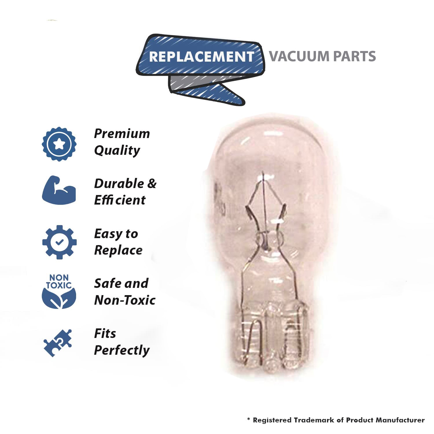 Topvacuumparts Replacement Part For Vacuum Cleaner Oreck Light Bulb# compare to part 109292S