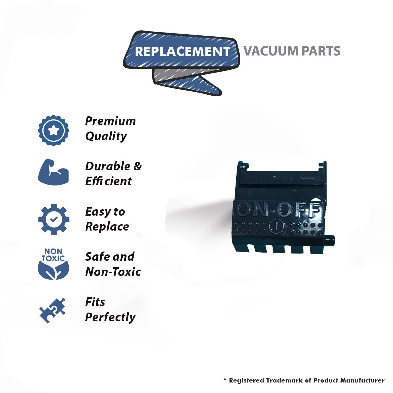Topvacuumparts Replacement Part For Kirby Vacuum Cleaner ON/OFF Switch Pedal # compare to part 110393