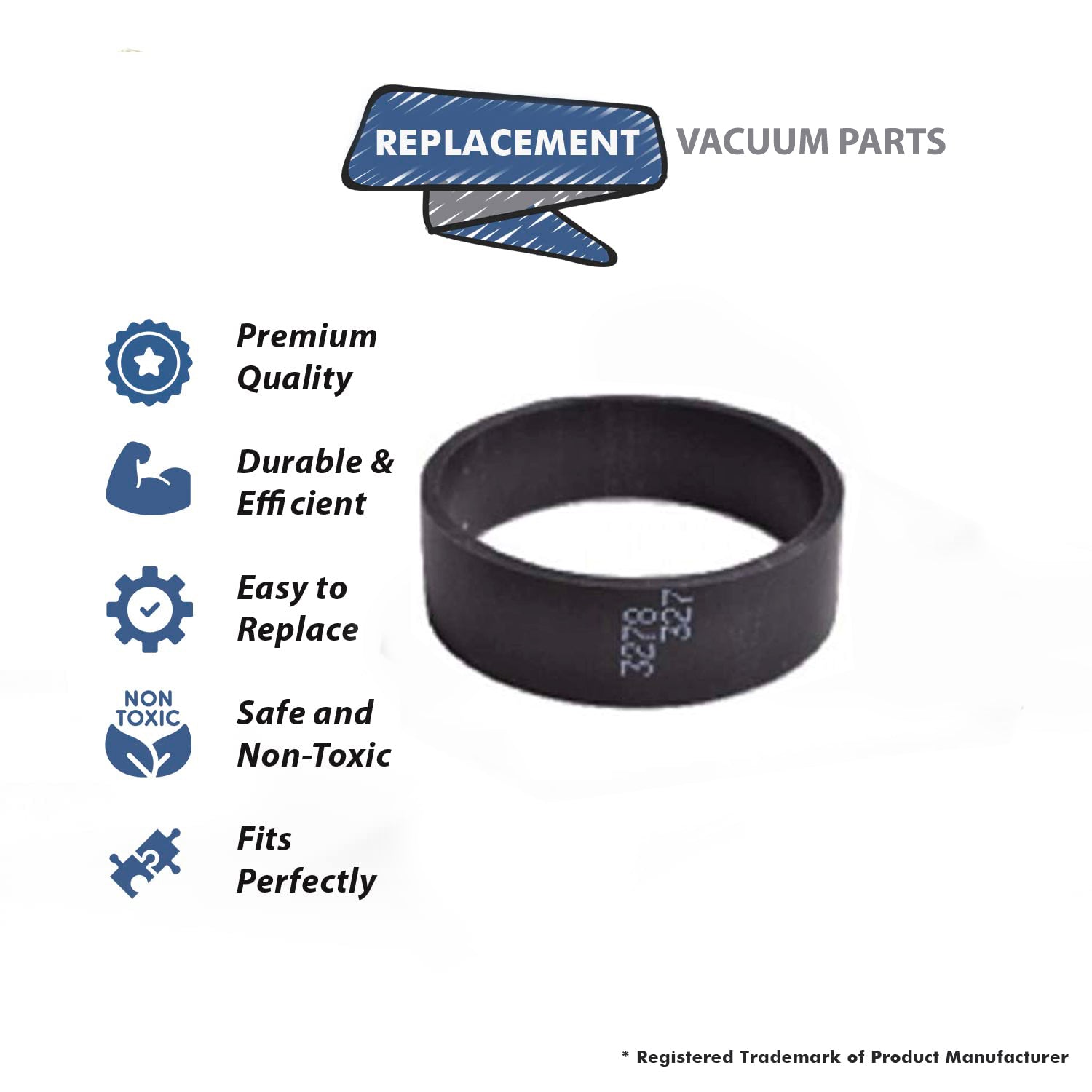 Topvacuumparts Replacement Part For Dirt Devil, RO-116214,Style 17 Vacuum Cleaner Flat Belt fits M0100 and ER10000 models #compare to part 1116214000