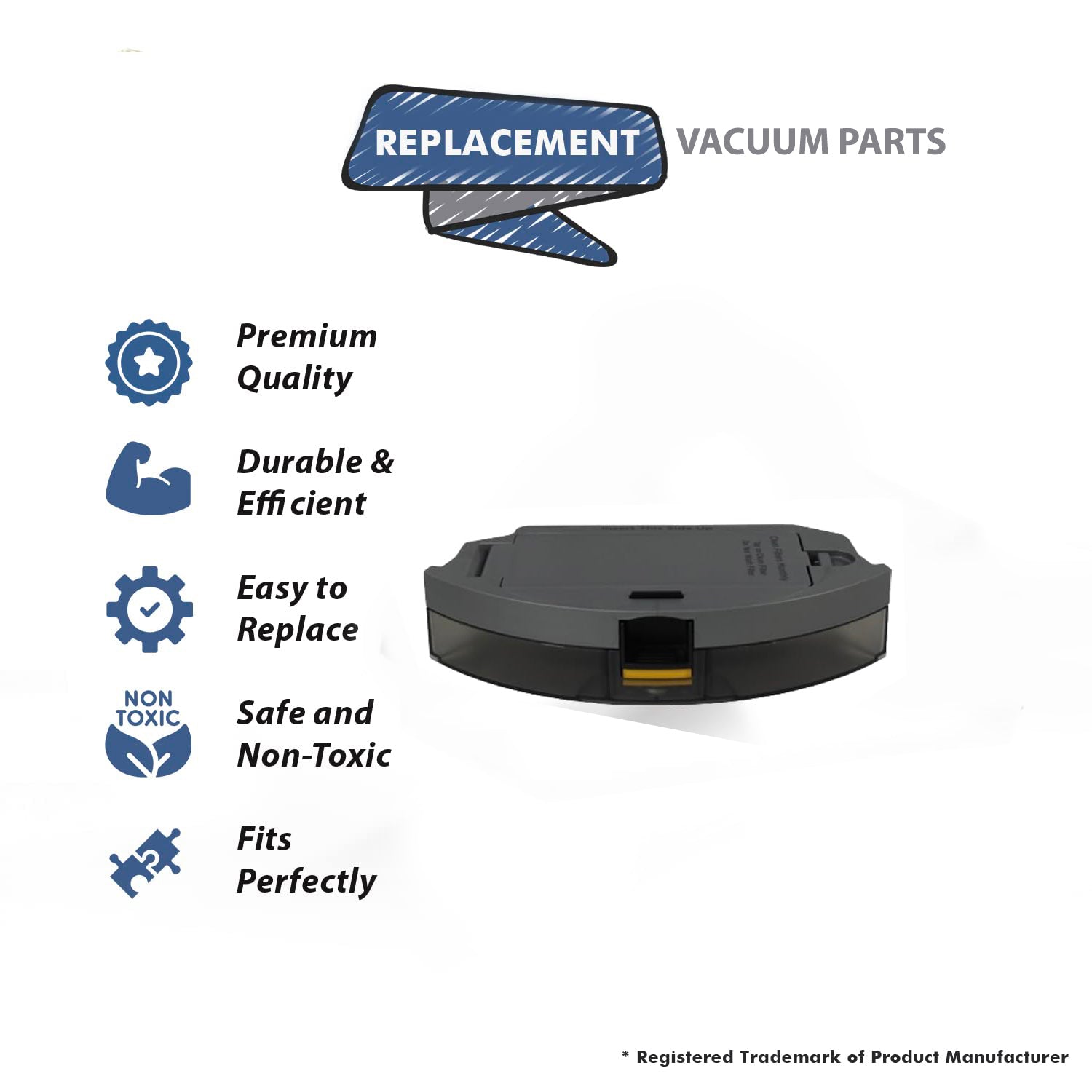 Topvacuumparts Replacement for RV700, RV750, RV750 Vacuum Cleaner Dirt Cup Robot RV700/RV750/RV750 # Compare to Part 1178FTR700