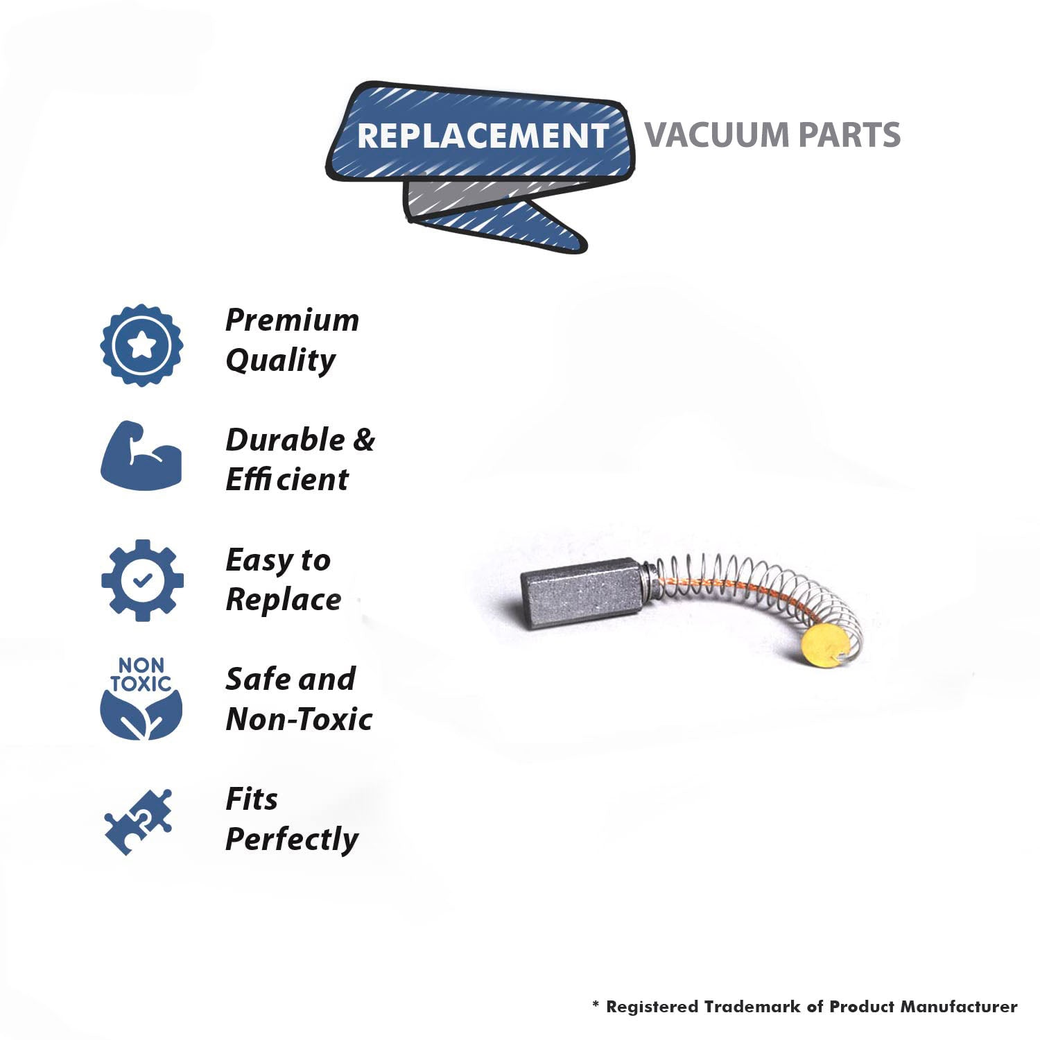 Topvacuumparts Replacement Part For Kirby Vacuum Cleaner Carbon Brush # compare to part 118076A
