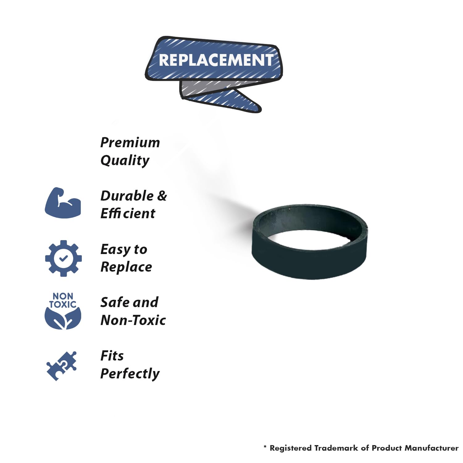 Topvacuumparts Replacement Part for Dirt Devil M06207, M06301 Vacuum Cleaner Belt # Compare to Part 1232240001