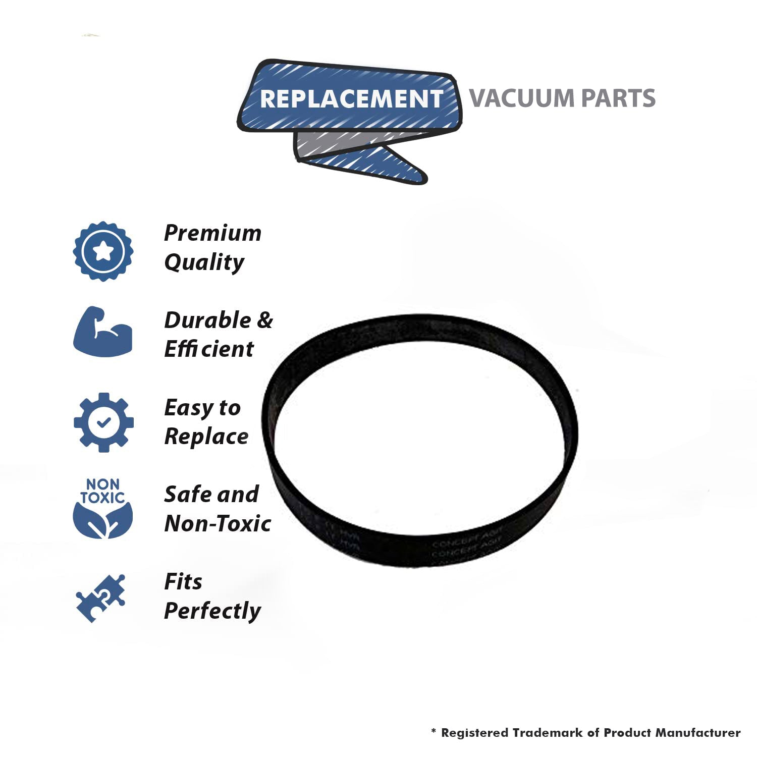 Topvacuumparts Replacement Part For Hoover Vacuum Cleaner Brushroll Concept Flat Belt # compare to part 12521