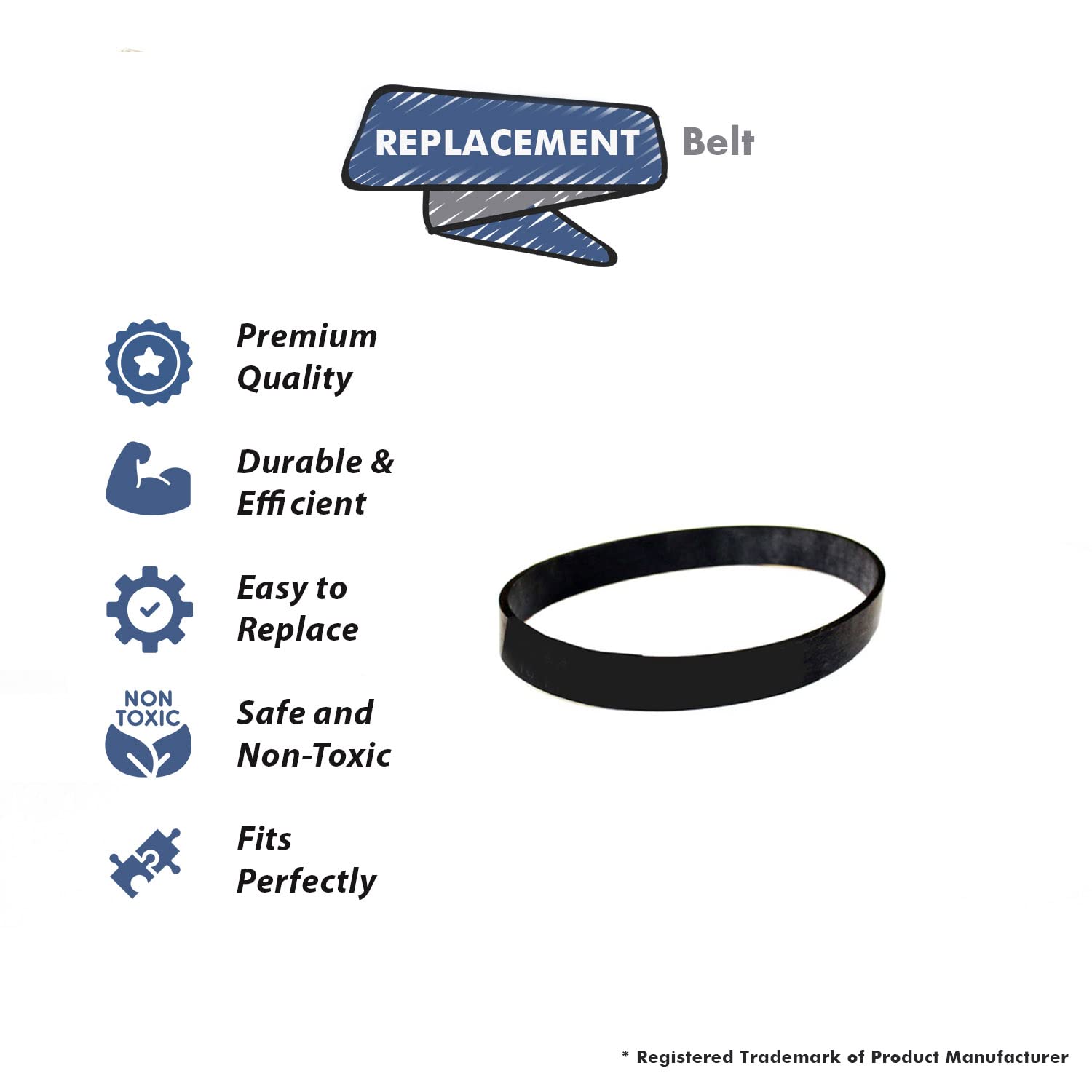 Topvacuumparts Replacement for Hoover Vacuum Belts Fits Windtunnel vacuum Power Drive # compare to part 12714
