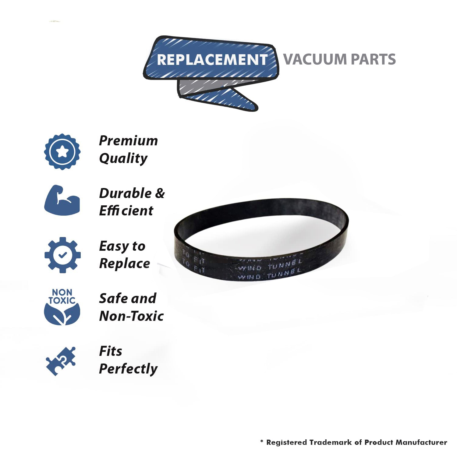 Topvacuumparts Replacement Part for Hoover Windtunnel Without Power Drive Vacuum Cleaner Belt # Compare to Part 12714