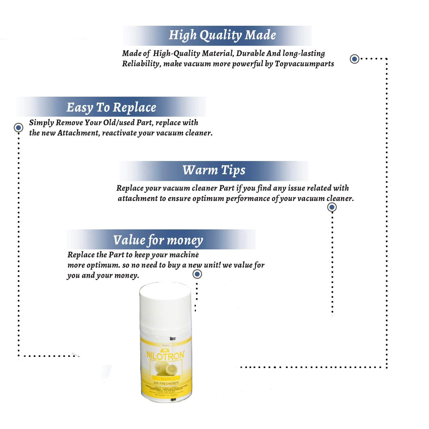 Topvacuumparts Replacement Part For Counter Sale Nilotron Air Refreshner Lemon Refill 7oz # compare to part 1299MLC
