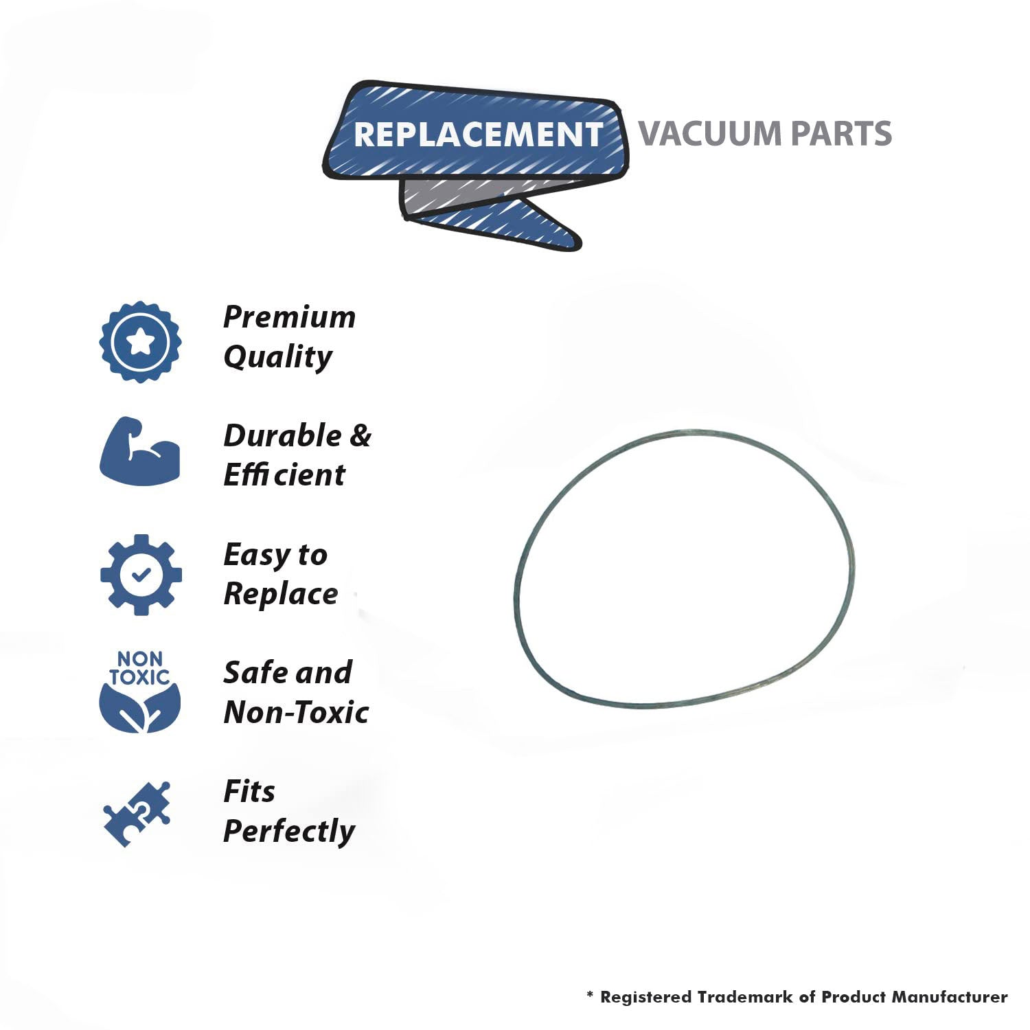 Topvacuumparts Replacement Part For Panasonic UB4 Vacuum Cleaner Flat Belt # compare to part 13885