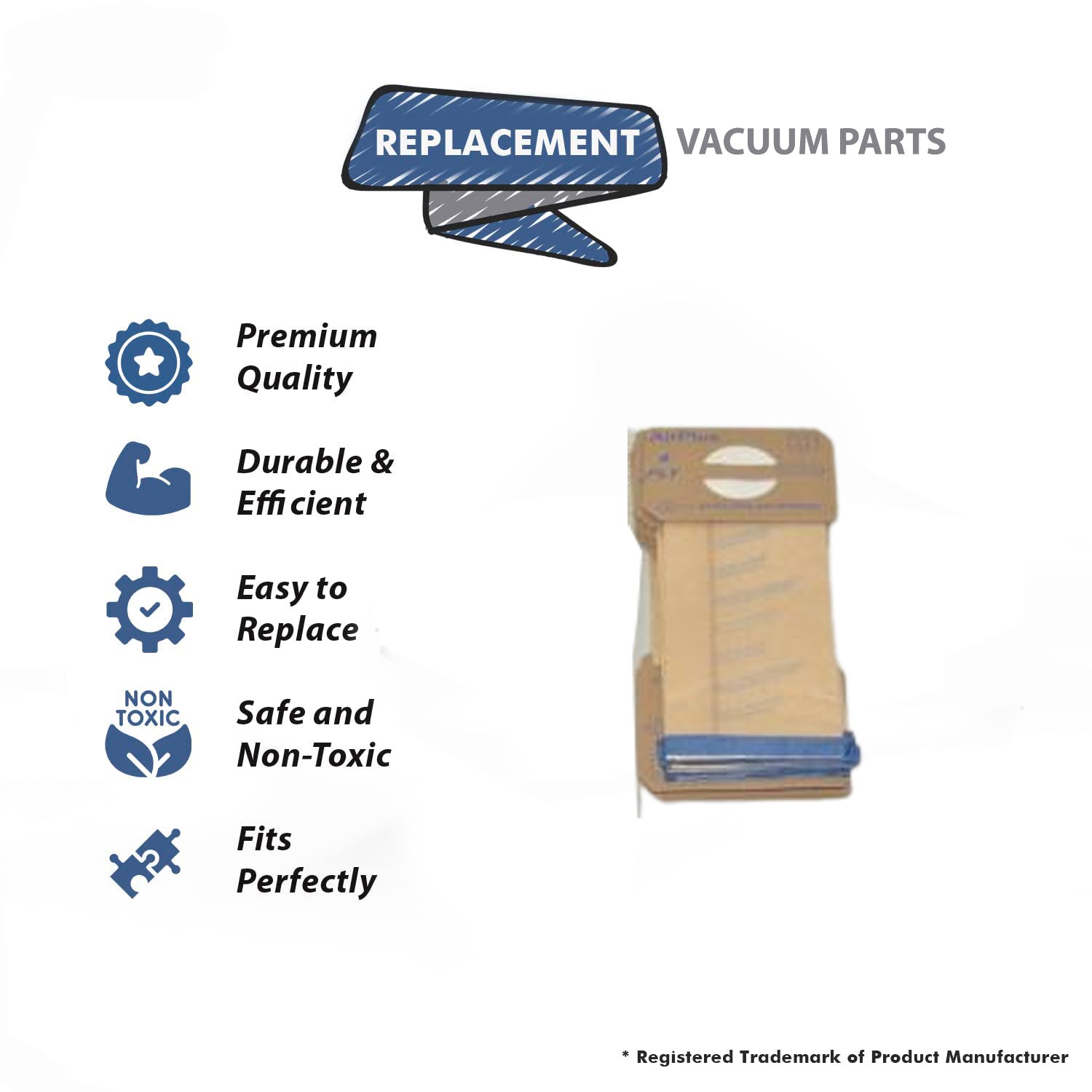 Topvacuumparts Replacement Part For Electrolux Upright Vacuum Cleaner STYLE U 36 Bags # compare to part 138FP
