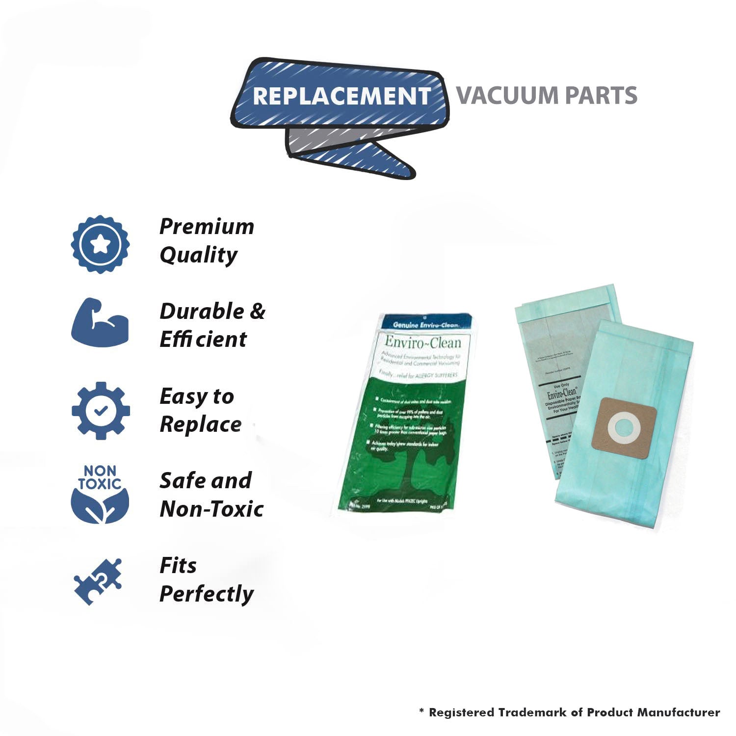 Topvacuumparts Replacement Part For Power Flight PF62EC Vacuum Cleaner Paper Bags 6PK # compare to part 14 2412 02