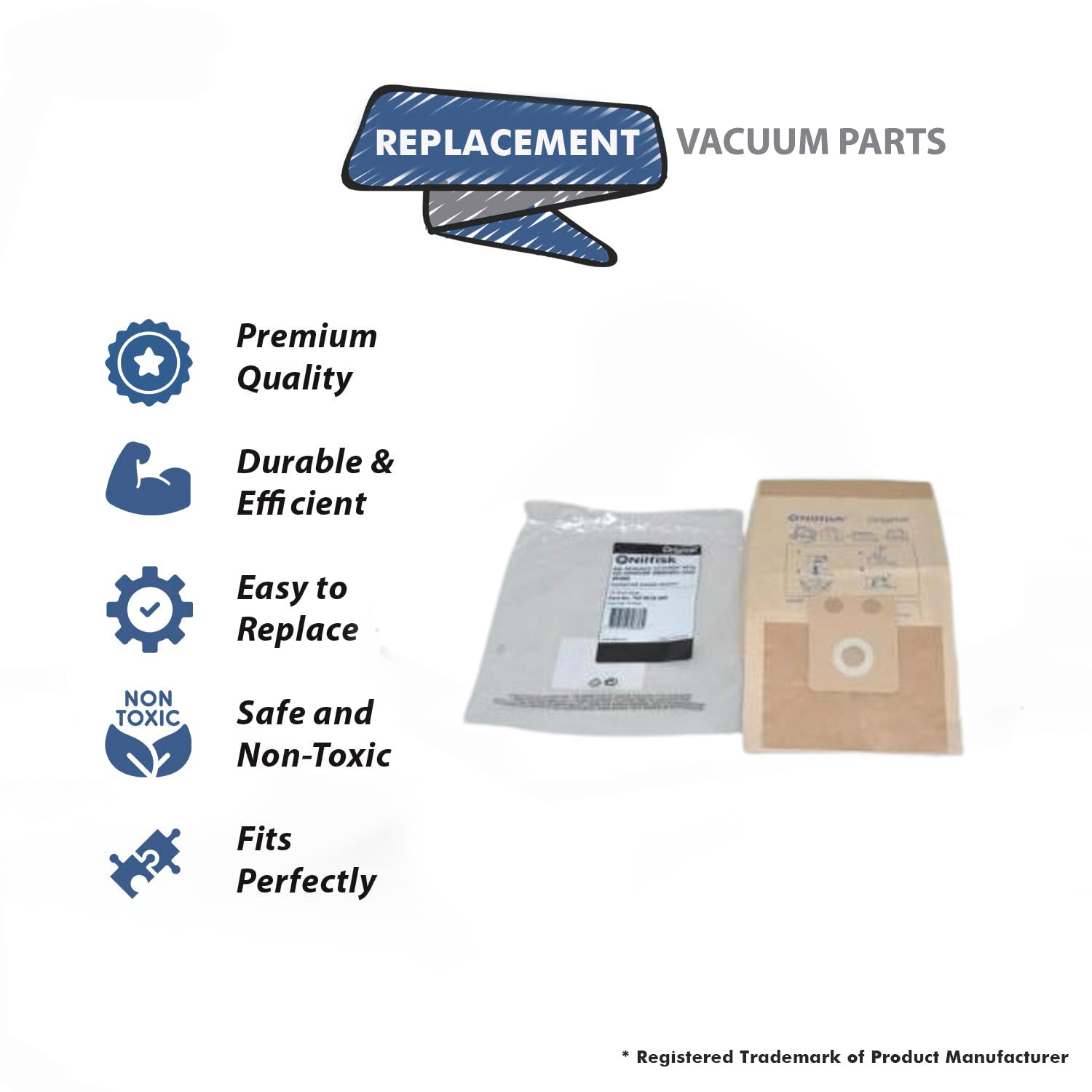 Topvacuumparts Replacement Part For Advance NILFISK GDP2000 Commercial vacuum cleaner paper bags (10 Bags) # Compare to part 1408618000