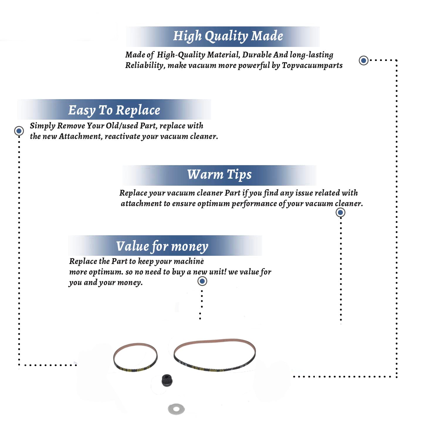Topvacuumparts Replacement Part For Advance GU12DMU Vacuum Cleaner Wall End # compare to part 1470905500