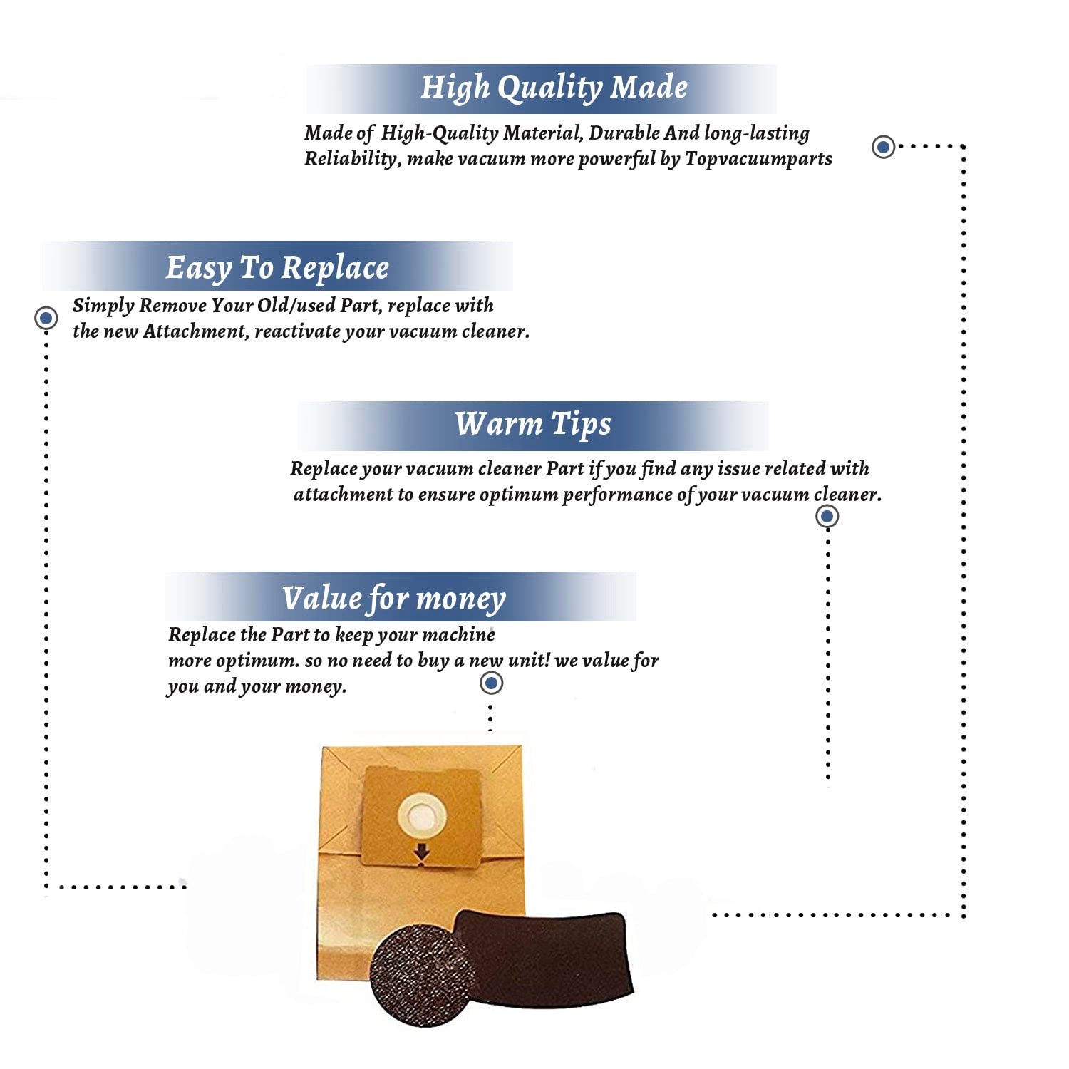 Topvacuumparts Replacement Part For Bissell, 4122 Zing Canister Vacuum Accessory Kit # compare to part 1480