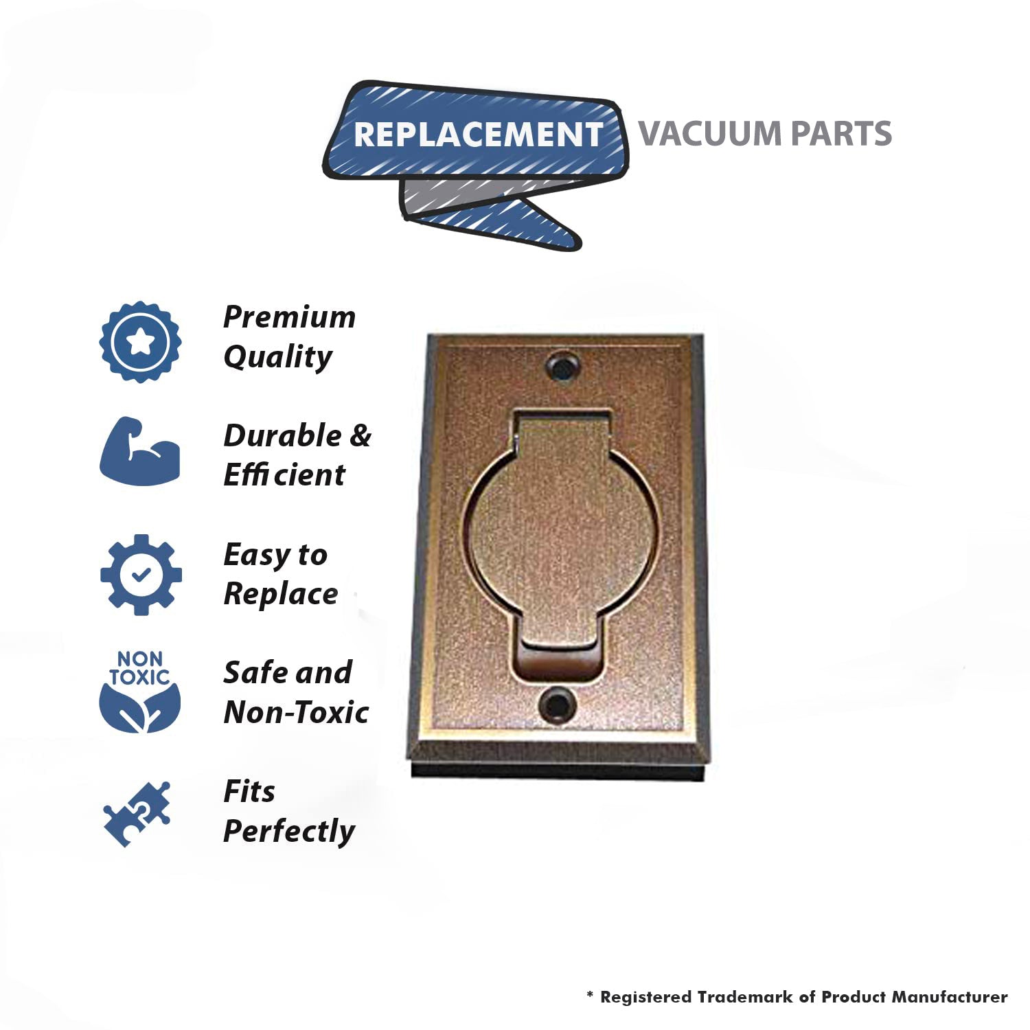 Topvacuumparts Replacement Part For Beam Central Vac Vacuum Cleaner Bronze Inlet Valve # compare to part 15315