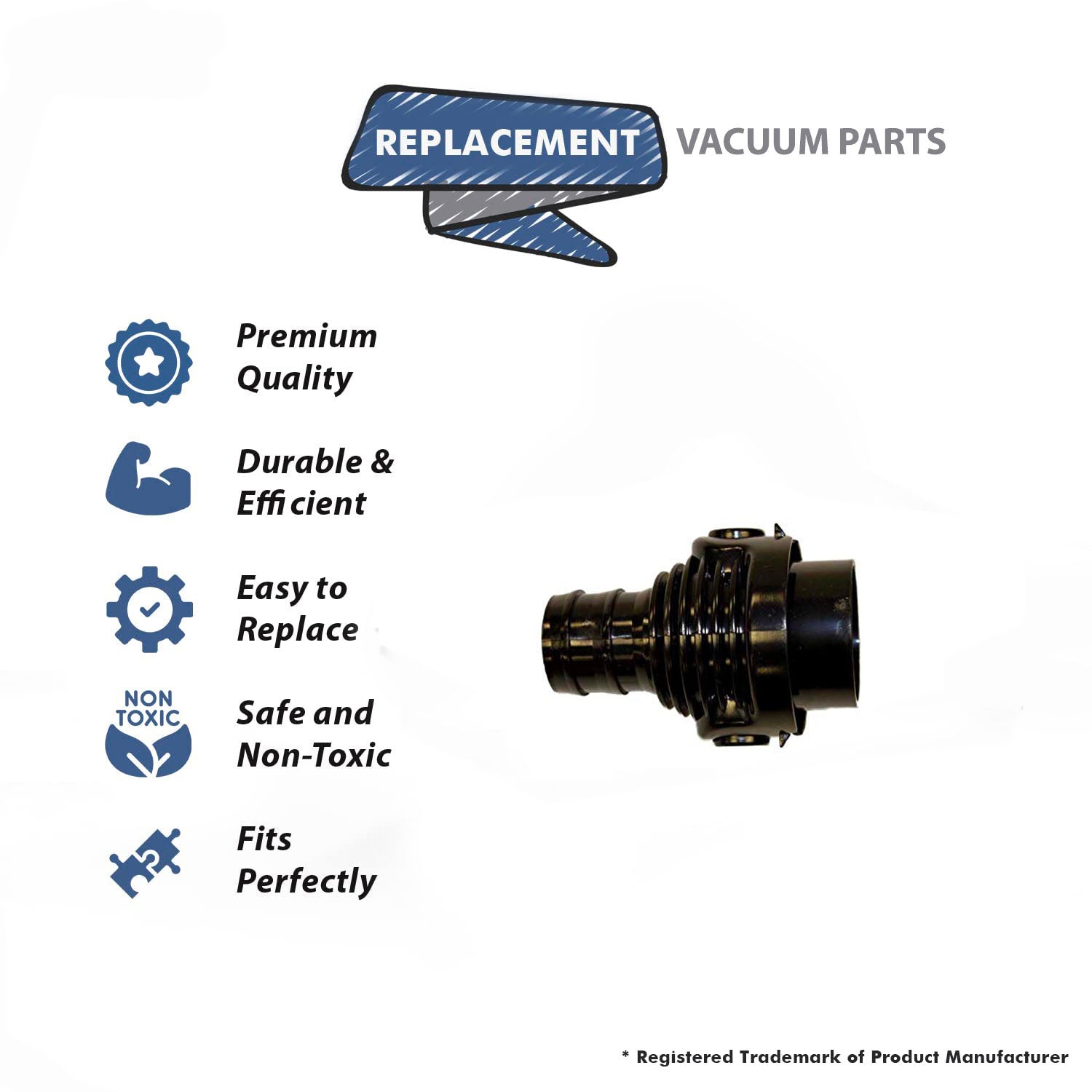 Topvacuumparts Replacement Part For Eureka Vacuum Cleaner 3670A, 3682 Vacuum Cleaner Coupling Hose # compare to part 15355119N
