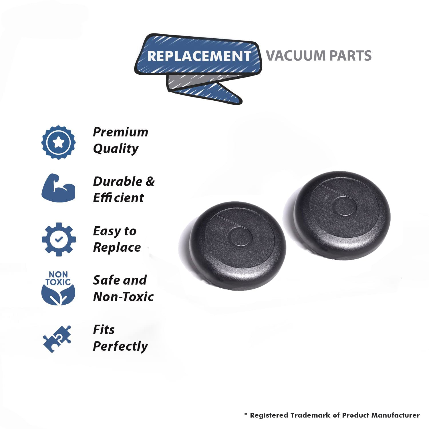 Topvacuumparts Replacement Part For Eureka Mighty Mite Vacuum Rear Wheels (2Pack) # compare to part 15409A-119N