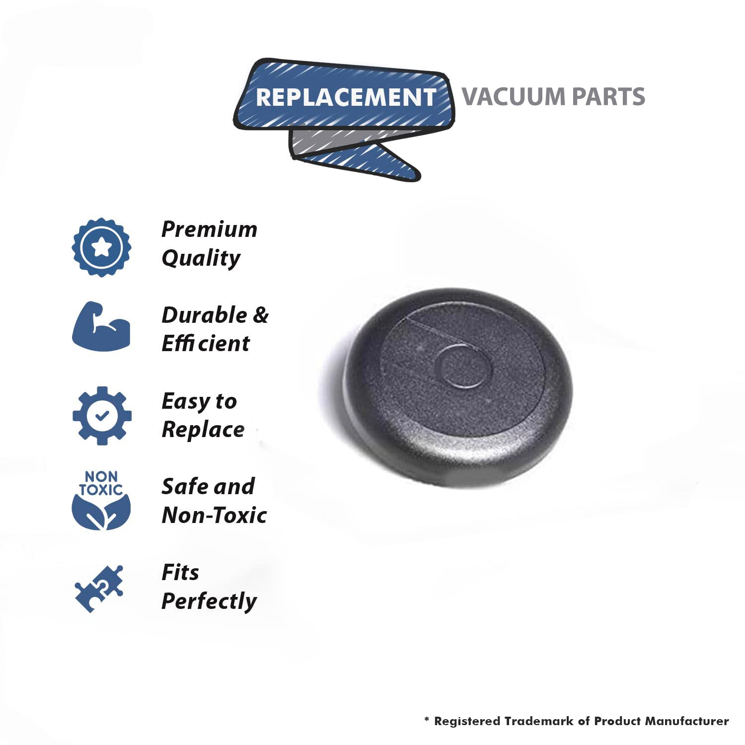 Topvacuumparts Replacement Part For Eureka 3670 3684A Mighty Mite Ii Rear Wheel # compare to part 15409A-119N