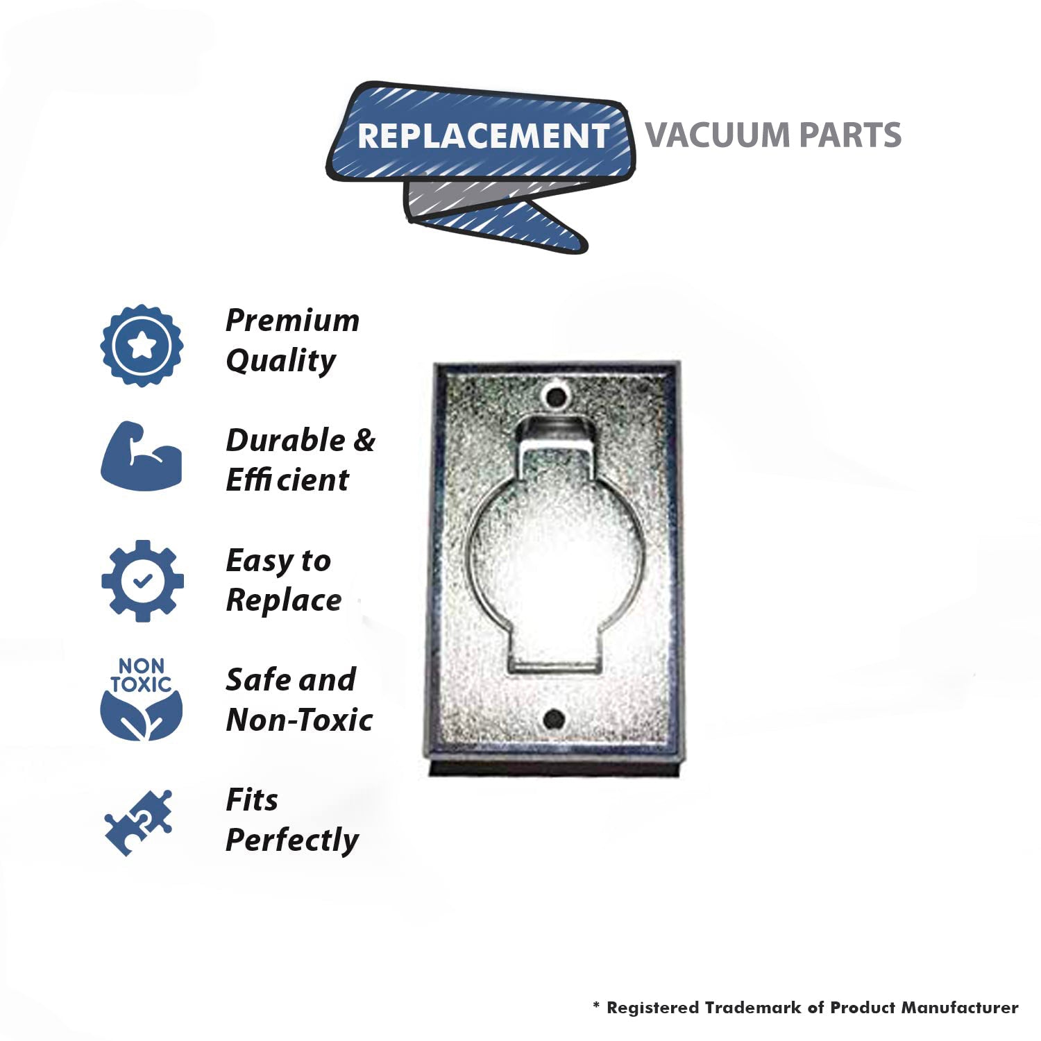 Topvacuumparts Replacement Part For Beam Central Vac Vacuum Cleaner Flush Mount Inlet # compare to part 15412