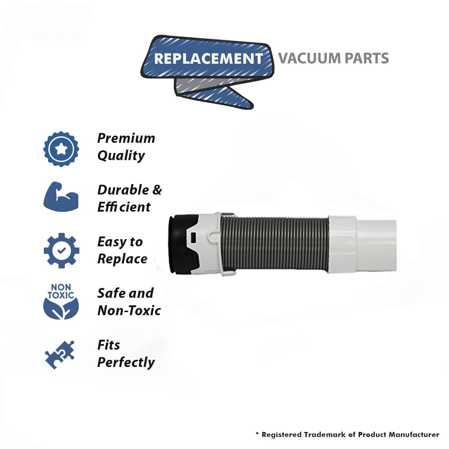 Topvacuumparts Replacement Part For Shark Navigator Lift-Away Pro Floor Nozzle Hose 2-Pack # compare to part 156FFJ