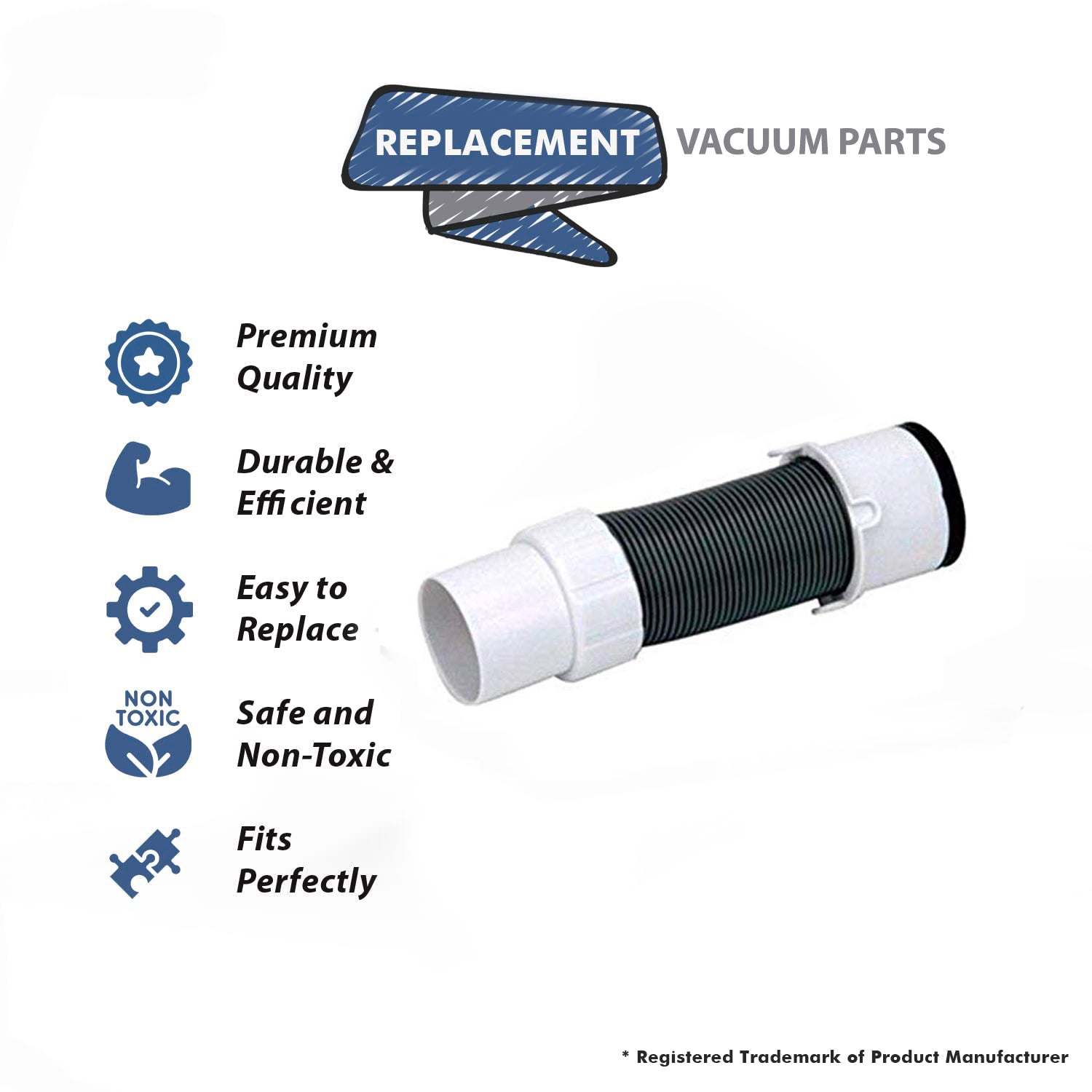 Topvacuumparts Replacement Part For Euro Pro Shark NV355 NV356 NV357 Navigator Lift-Away Pro Floor Nozzle Hose # compare to part 156FFJ